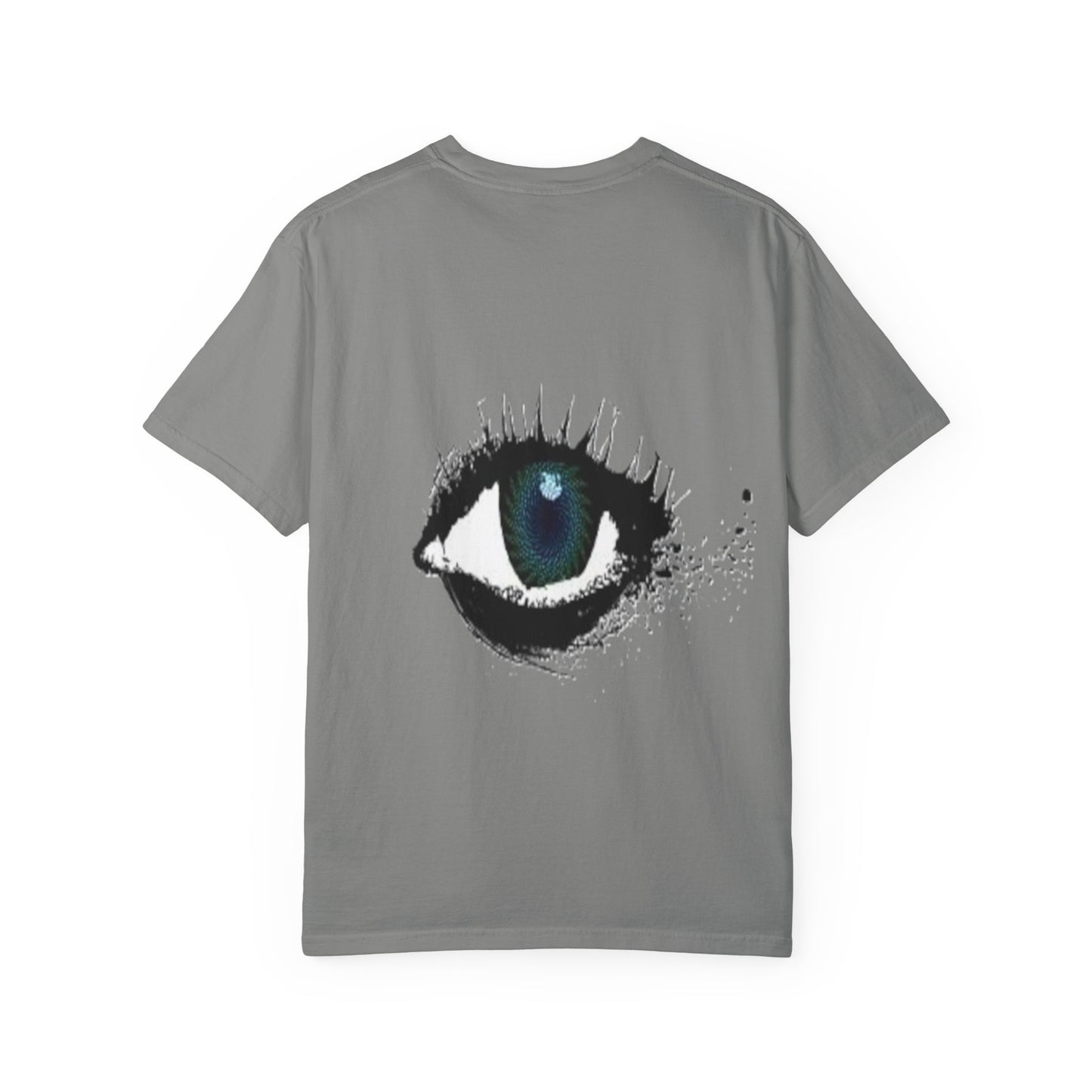 Eye Graphic T-Shirt — Blue Iris Grunge Art Tee