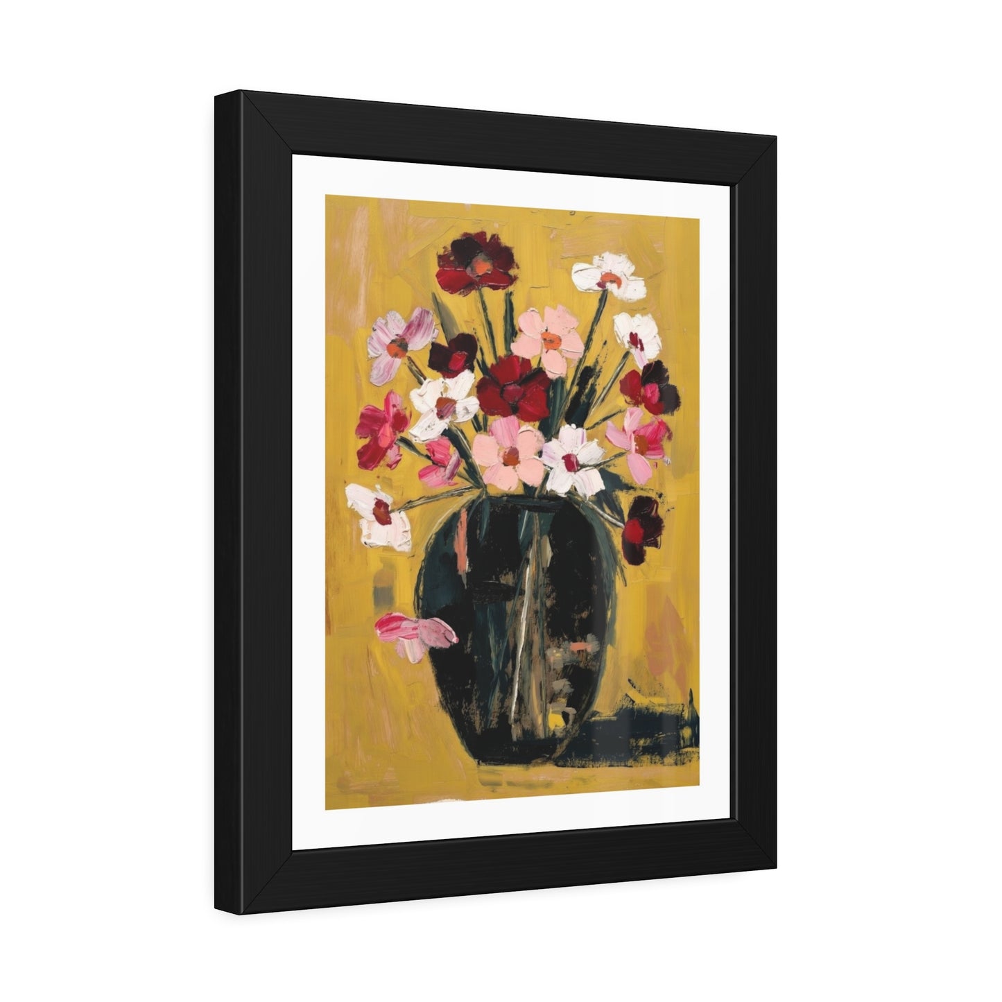 Framed Poster  Abstract Floral Vase Art Print