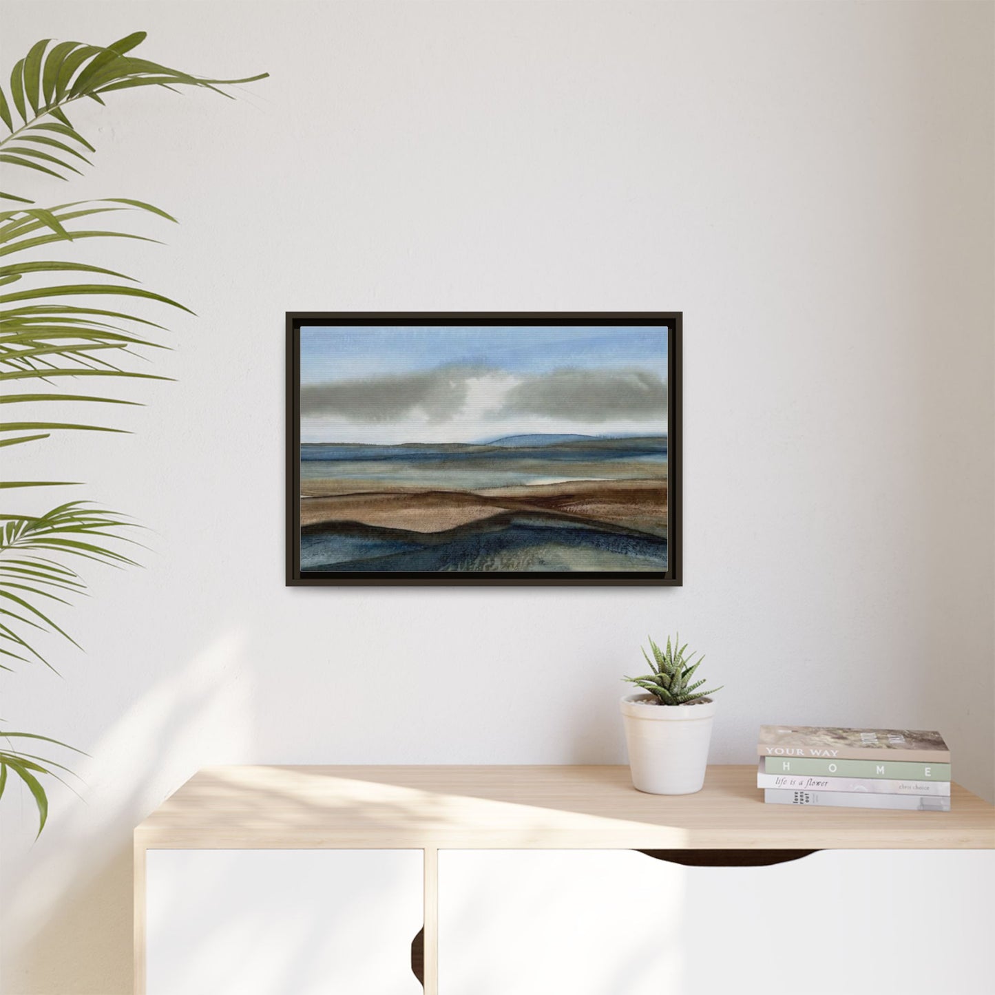 Matte Canvas Landscape, Framed (Multi-color)