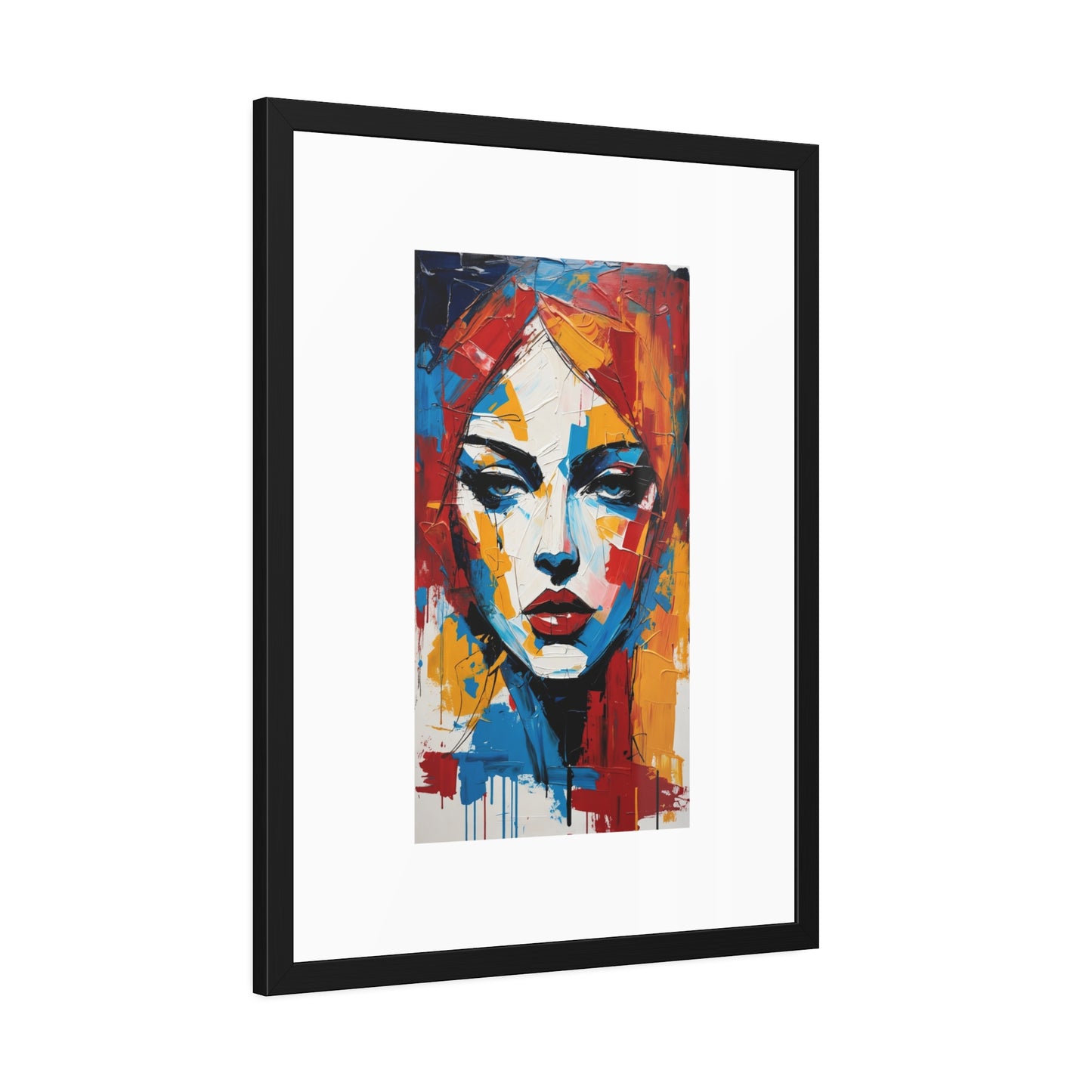 Framed Abstract Portrait of a Woman Print