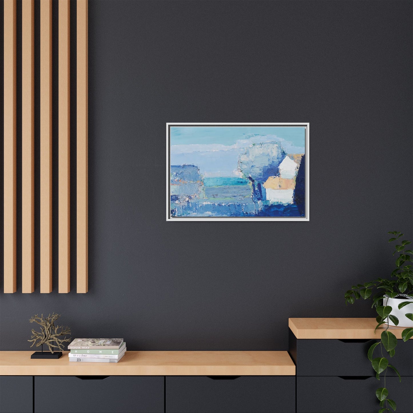 Paysage de Provence by Nicolas de Staël Framed Matte Canvas Seascape Wall Art Print