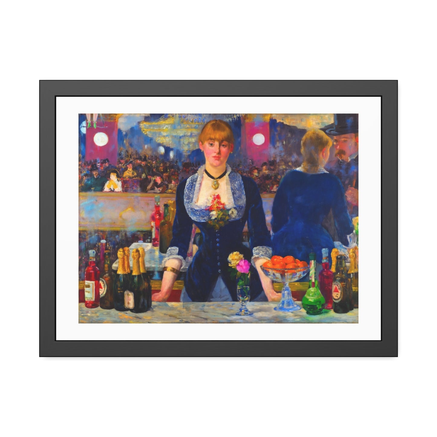 Framed Art Poster — 'A Bar at the Folies‑Bergère' Vintage Impressionist Print