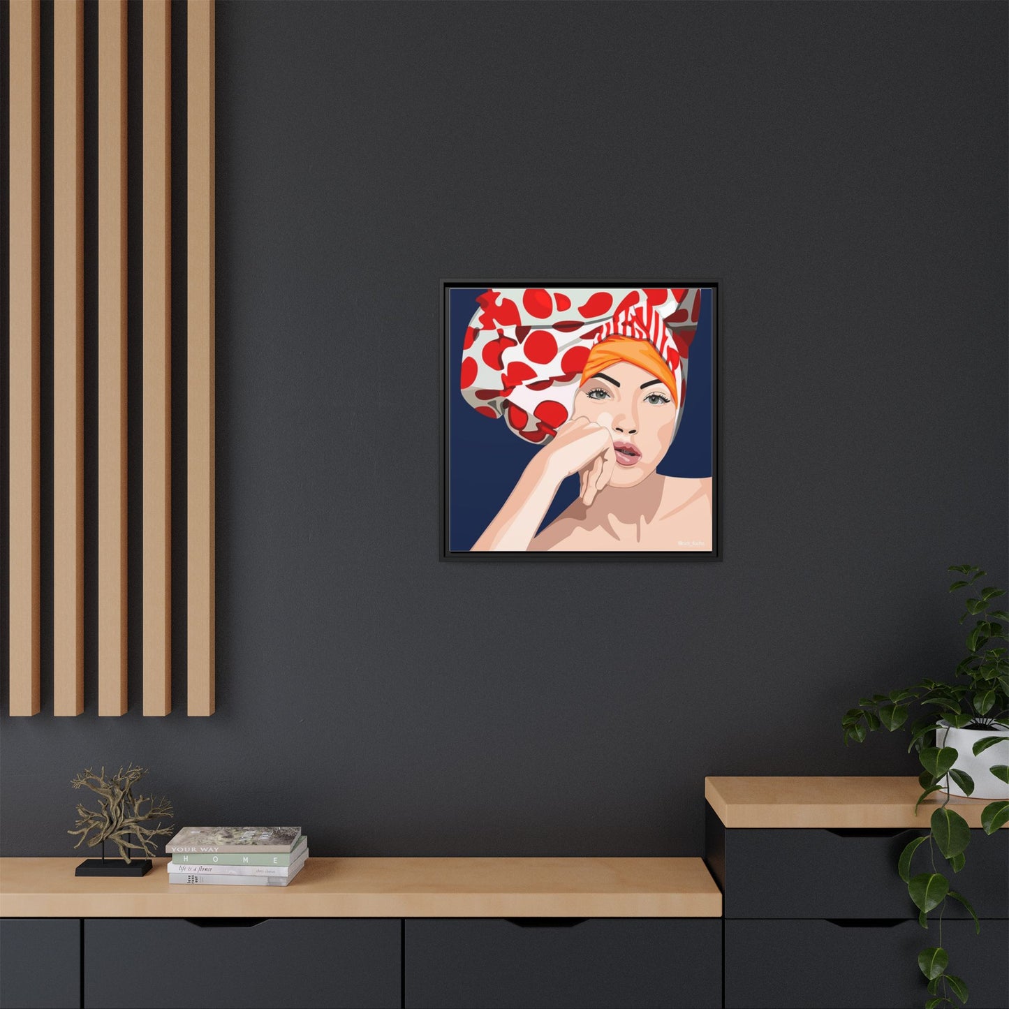 Vivid 20 by Orit Fuchs Pop Art Matte Canvas Framed Wall Art Print