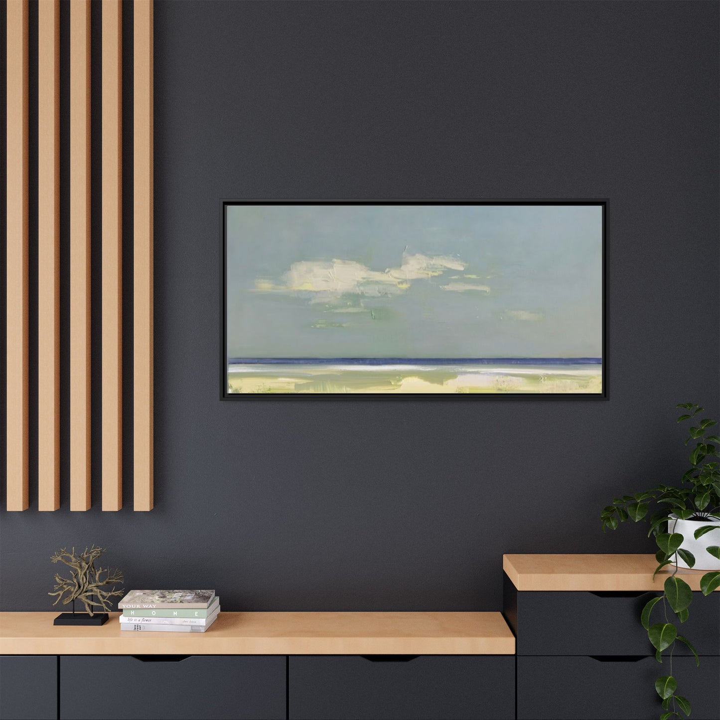 Coastal Calm Matte Canvas Framed Wall Art