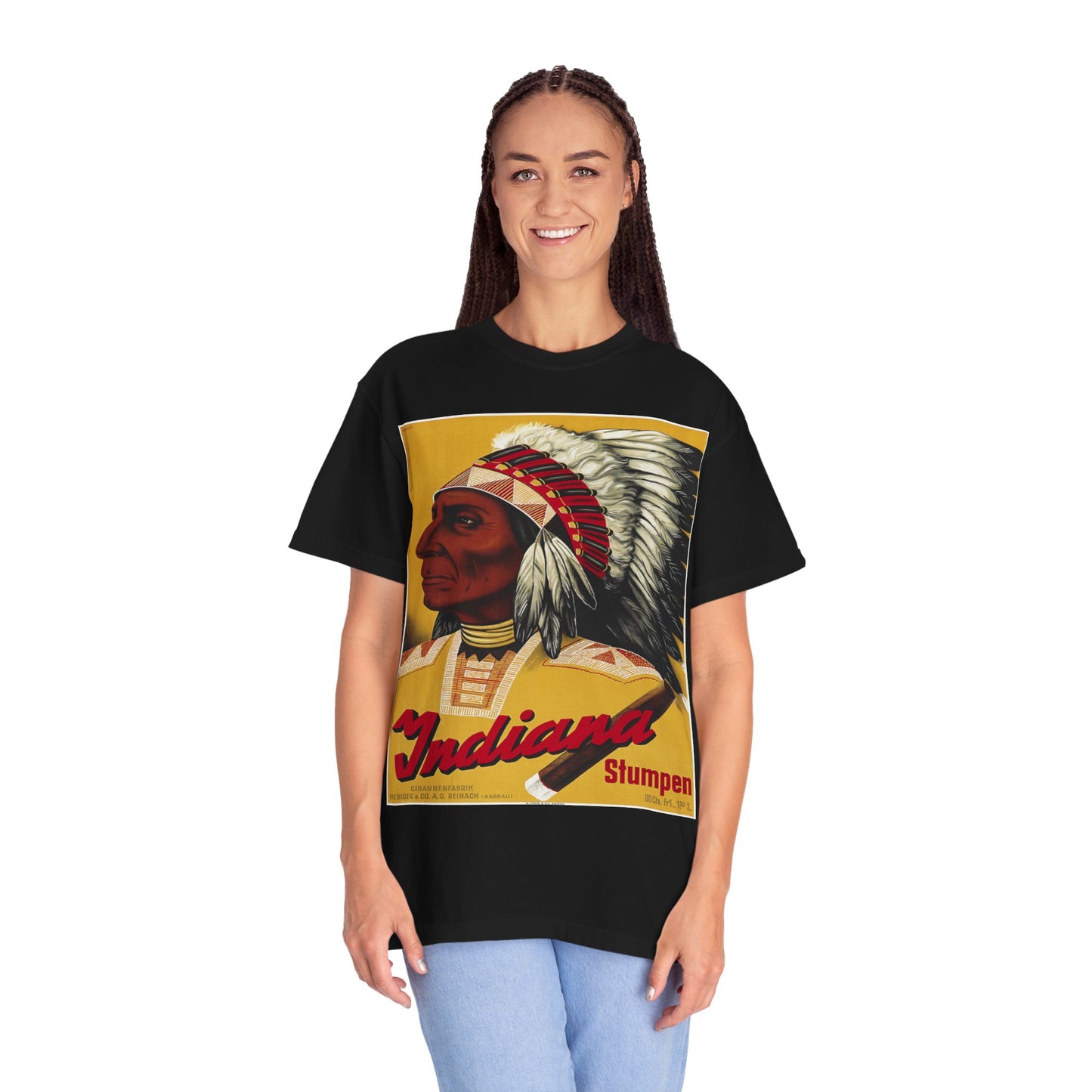 T-Shirt — Retro 'Indiana' Native Chief Vintage Poster Design