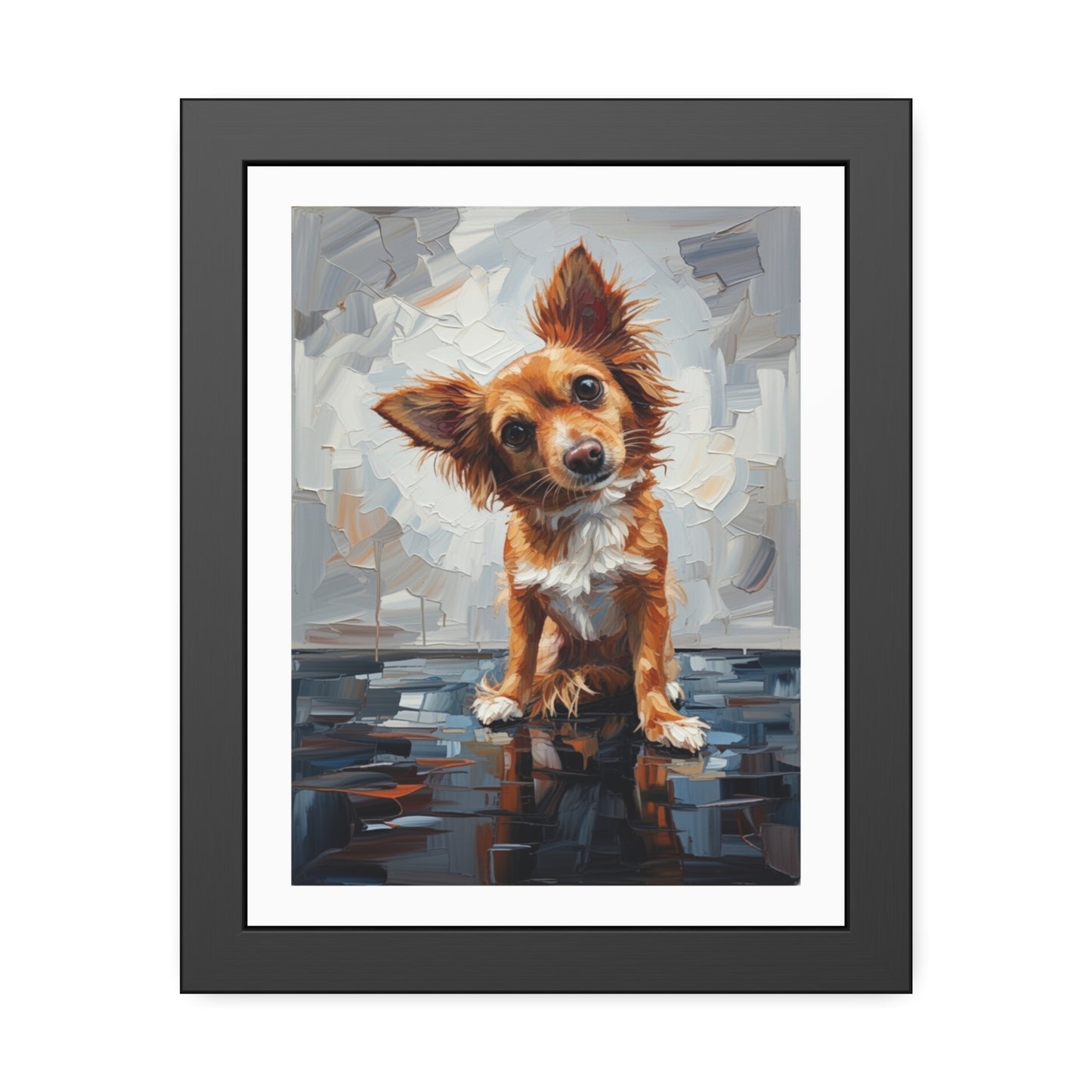 Dog Portrait Framed Poster — Cute Puppy Wall Art