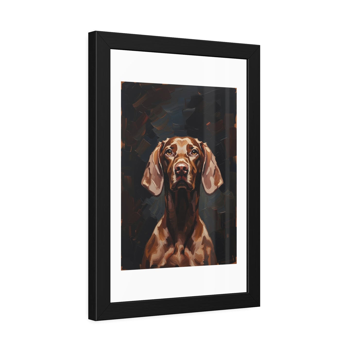 Chocolate Vizsla Dog Framed Paper Posters