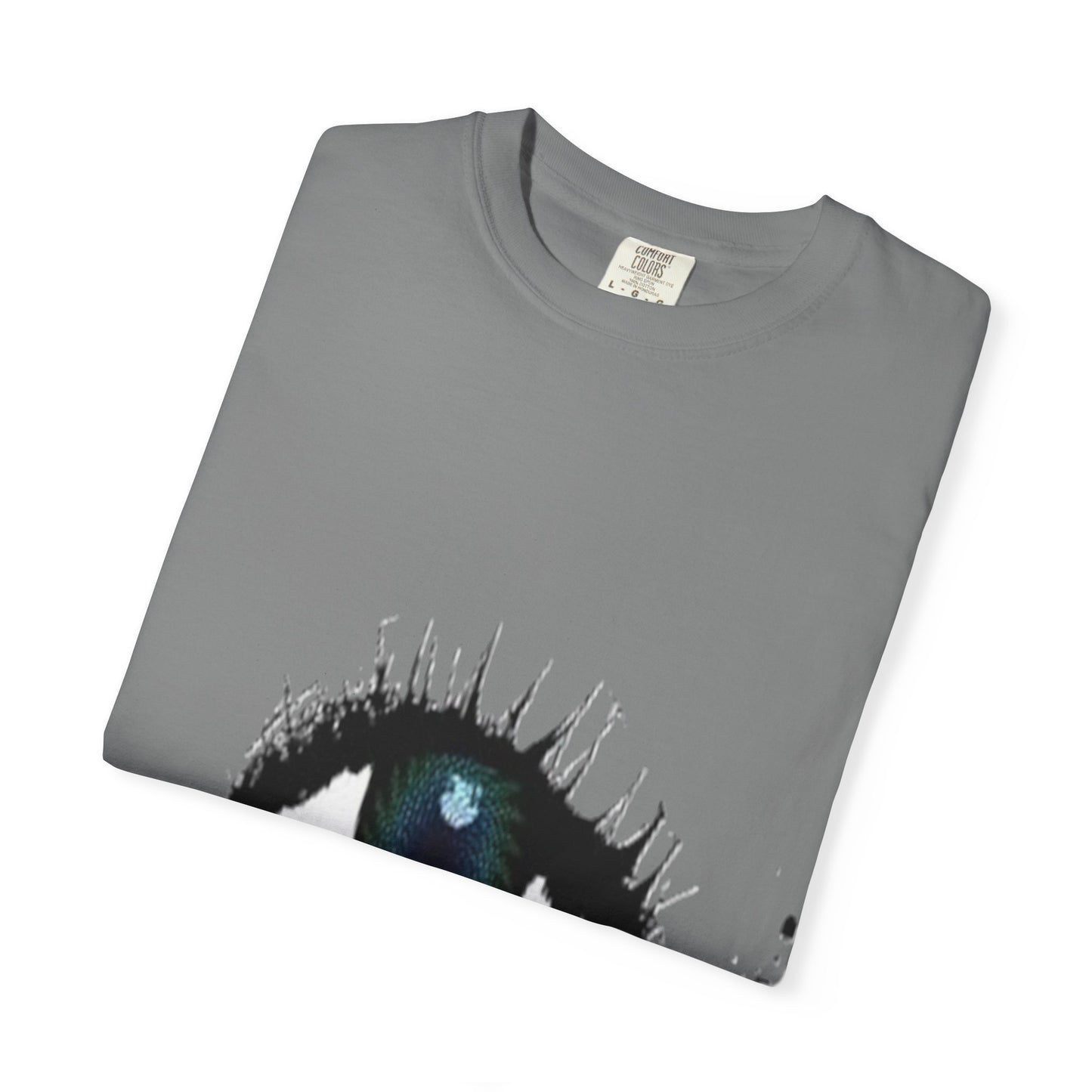 Eye Graphic T-Shirt — Blue Iris Grunge Art Tee