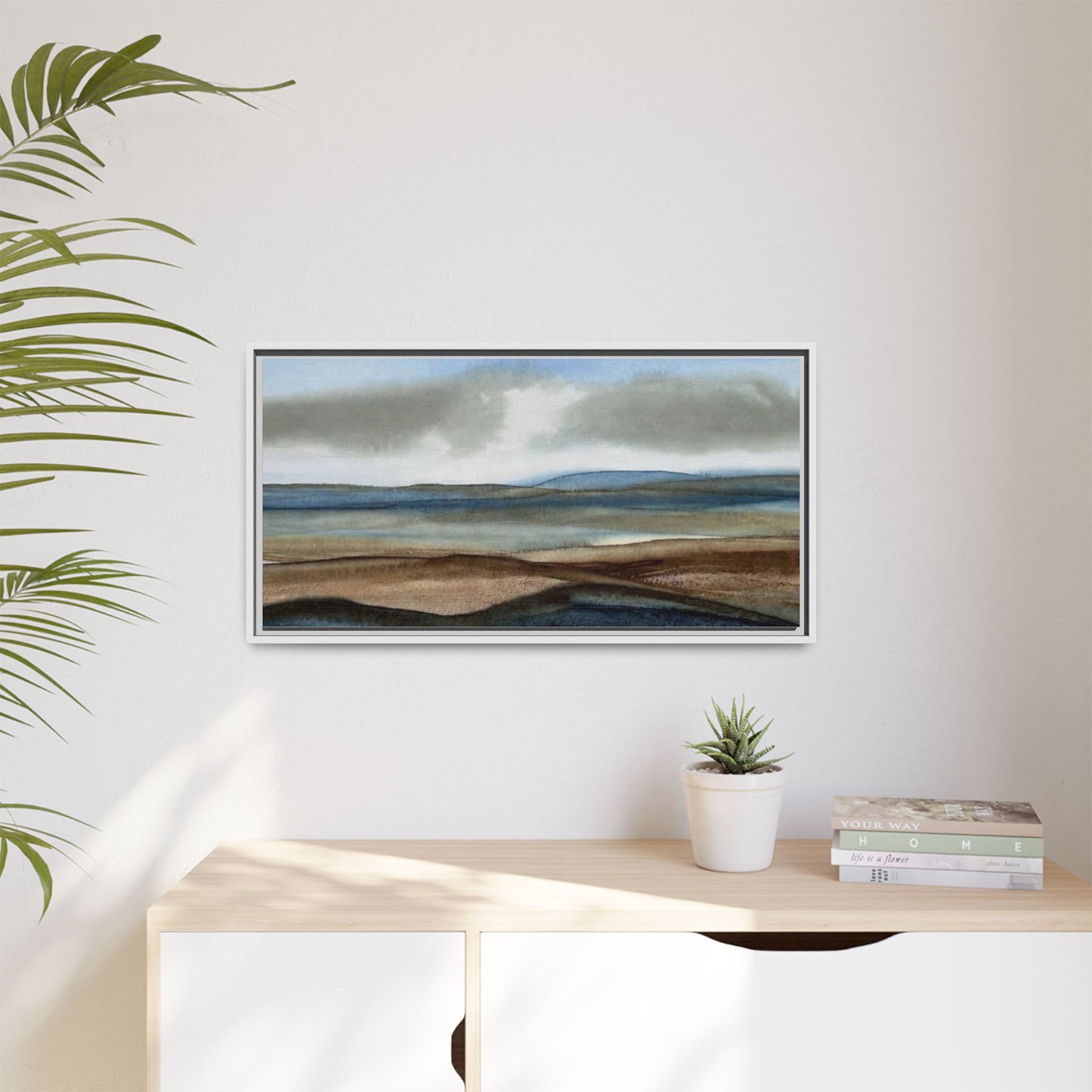 Matte Canvas Landscape, Framed (Multi-color)