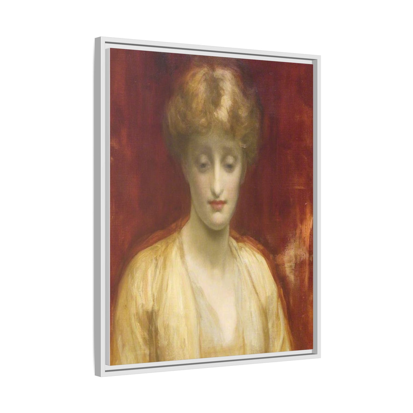 Mrs Williams by Lord Frederic Leighton Framed Matte Canvas Portrait Wall Art Print