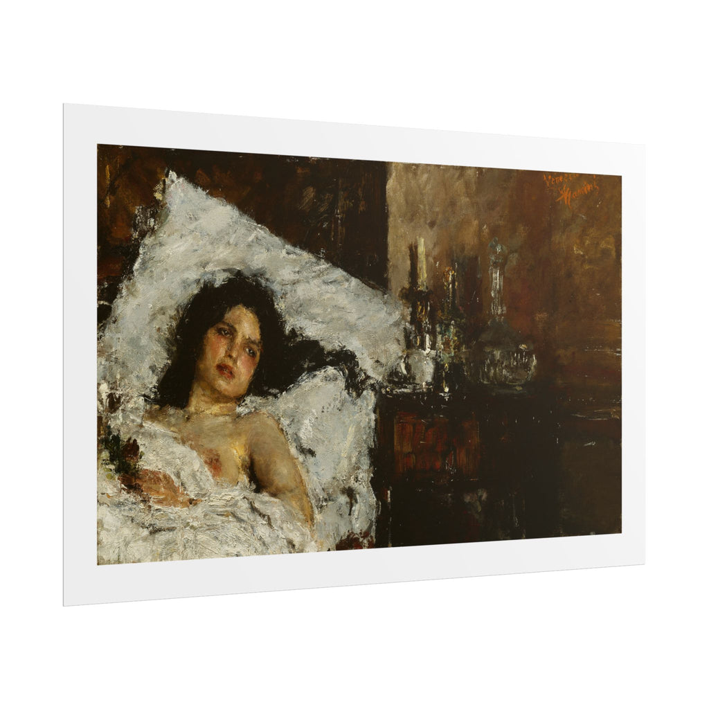 Resting by Antonio Mancini Wall Art Print