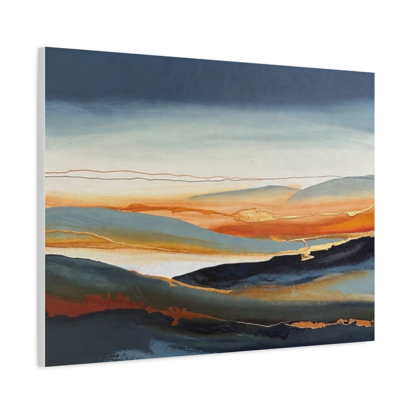 Abstract Coastal Sunset Canvas Print — Matte Stretched Wall Art