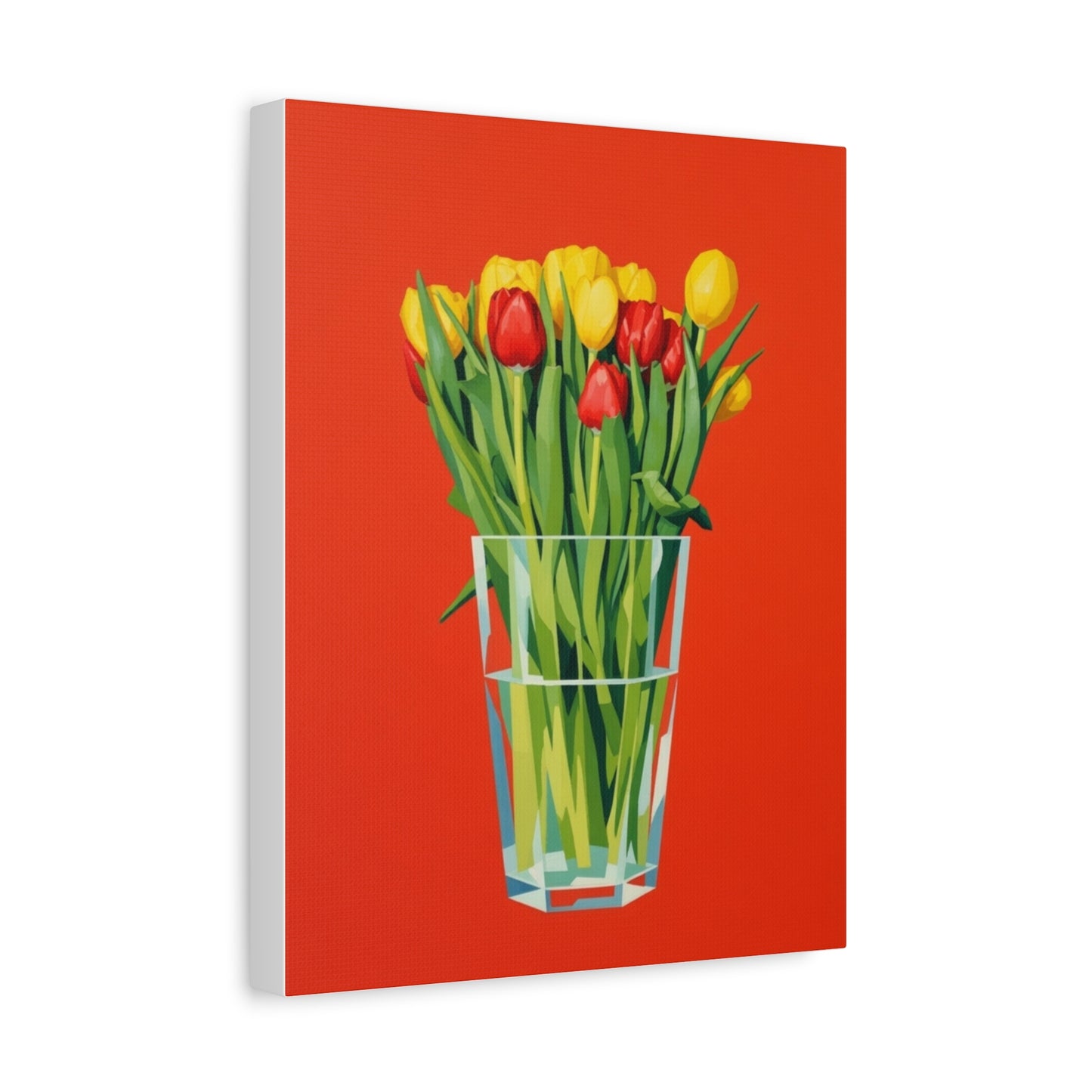 Tulip Bouquet Canvas Print — Vibrant Red Floral Wall Art