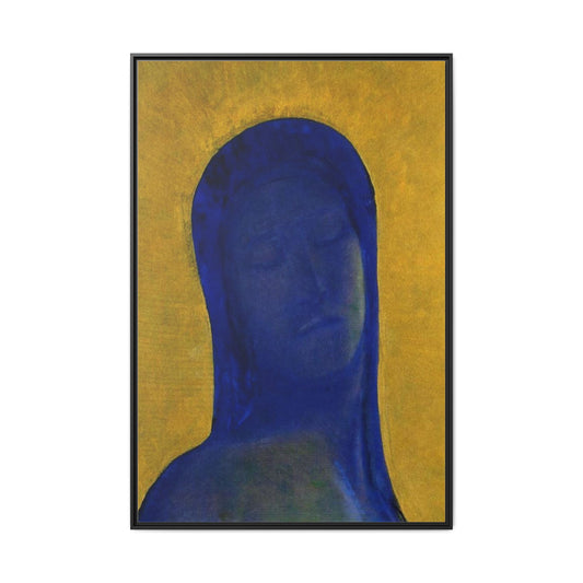 Closed Eyes by Odilon Redon Framed Matte Canvas Wall Art Print