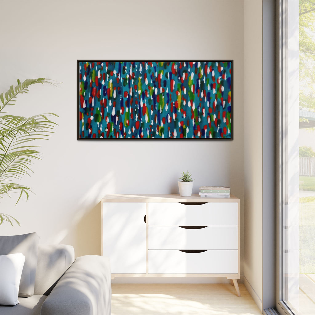 Colours Of The Soul Reflecting On Water by Ariel Chavarro Avila Matte Canvas Framed Art