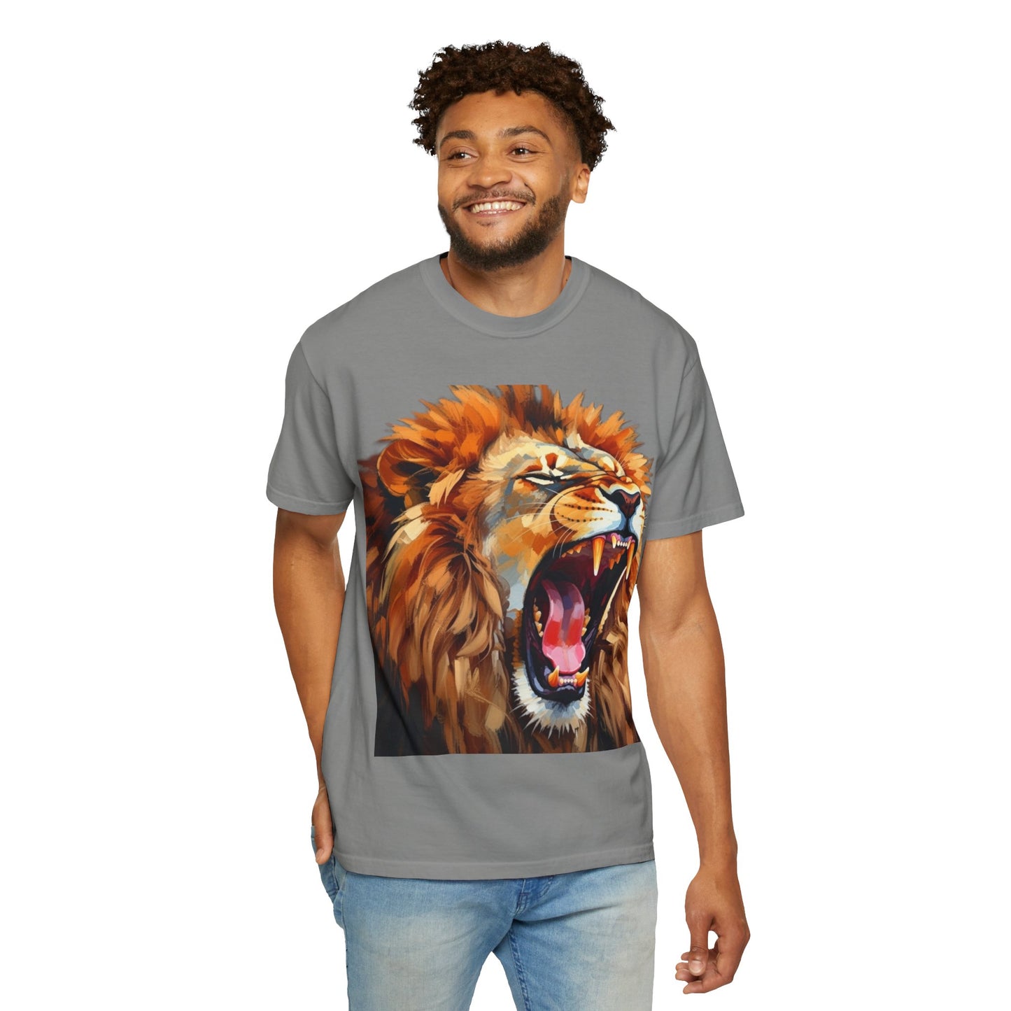 Roaring Lion T-Shirt Bold Wildlife Graphic Tee