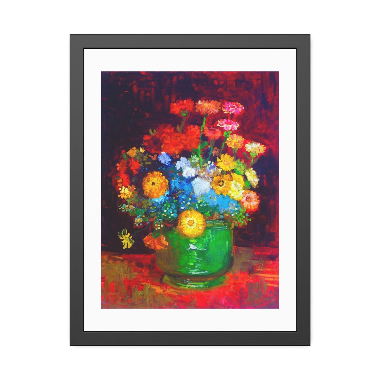 Framed Floral Poster — Colorful Bouquet Art Print