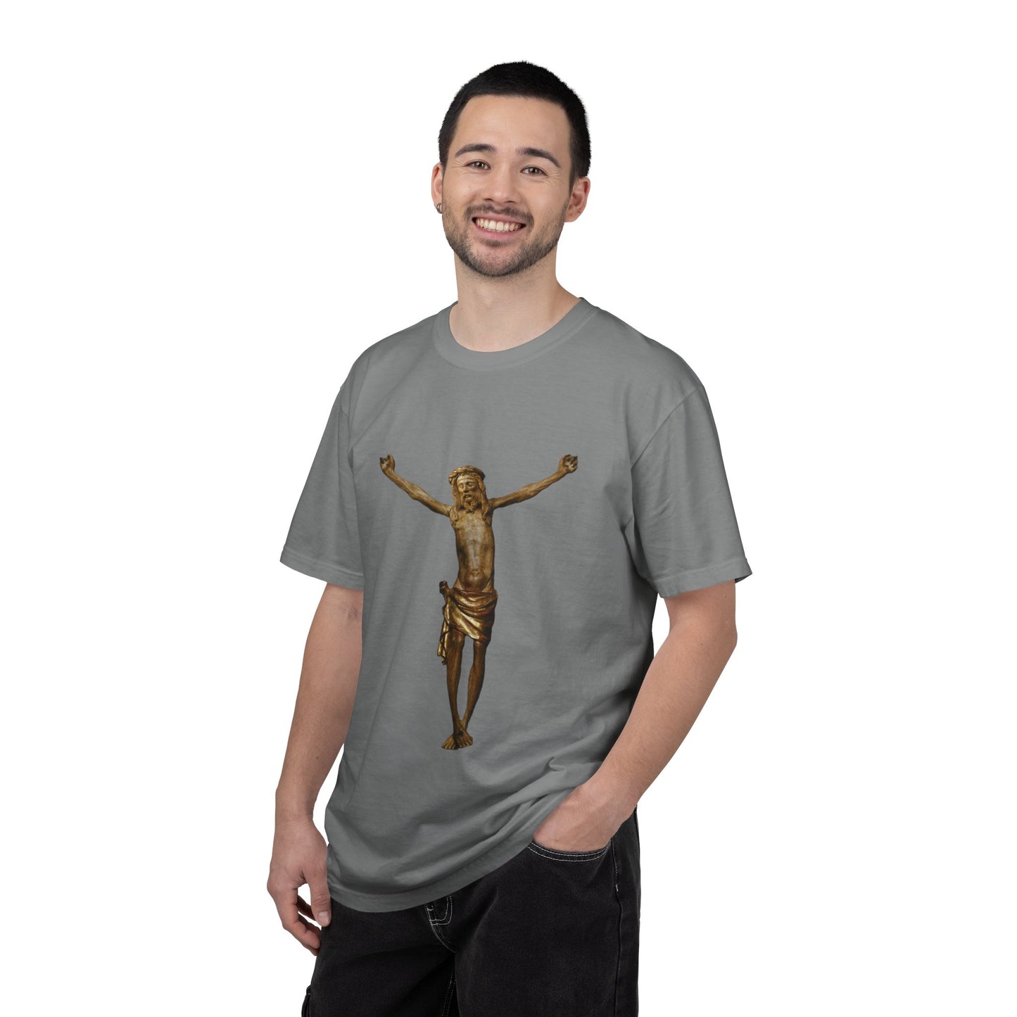 Unisex Christ on the cross Garment-Dyed T-shirt