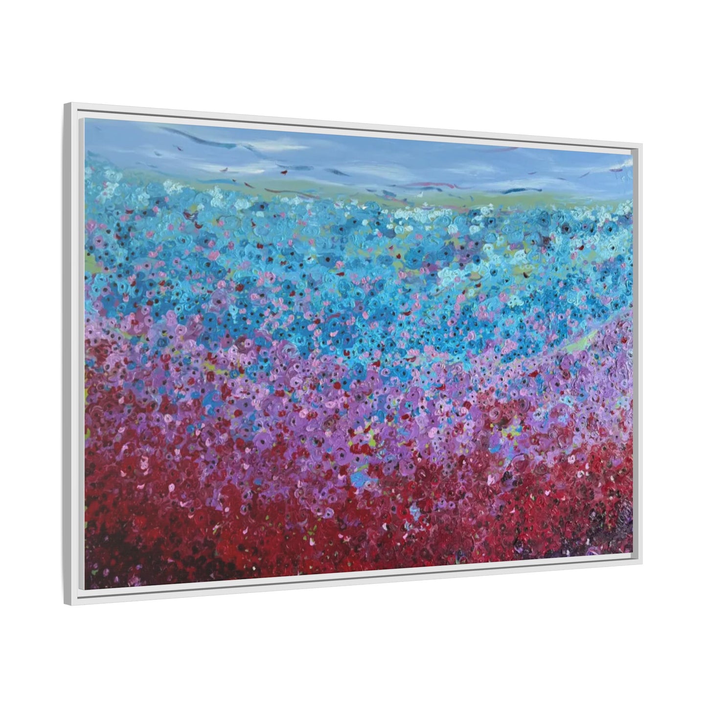 Bloom by Unknown Framed Matte Canvas Abstract Floral Field Wall Art