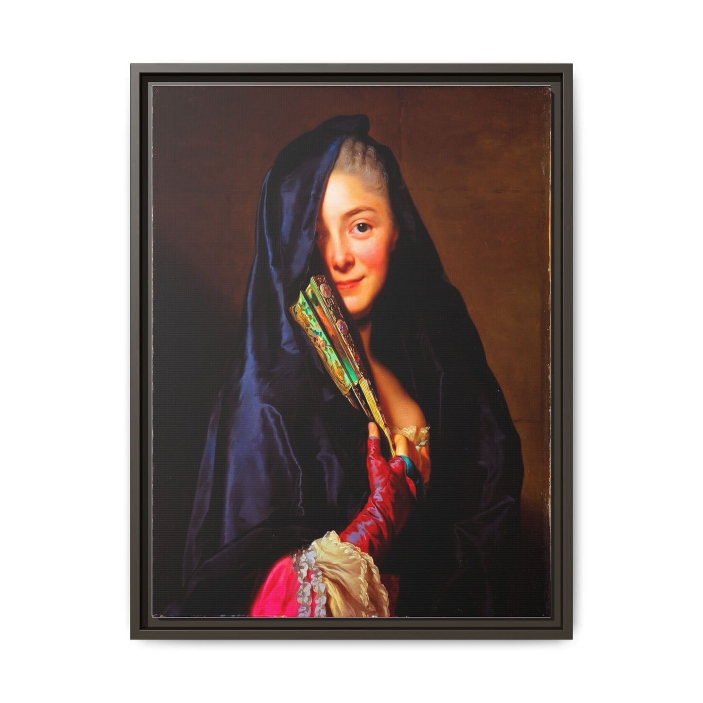 Framed Matte Canvas Wall Art — Classical Portrait Print