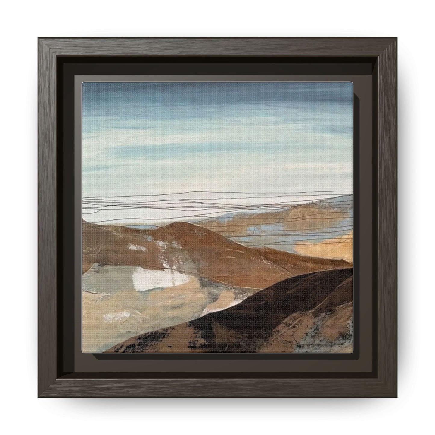 Framed Matte Canvas Art — Serene Abstract Landscape
