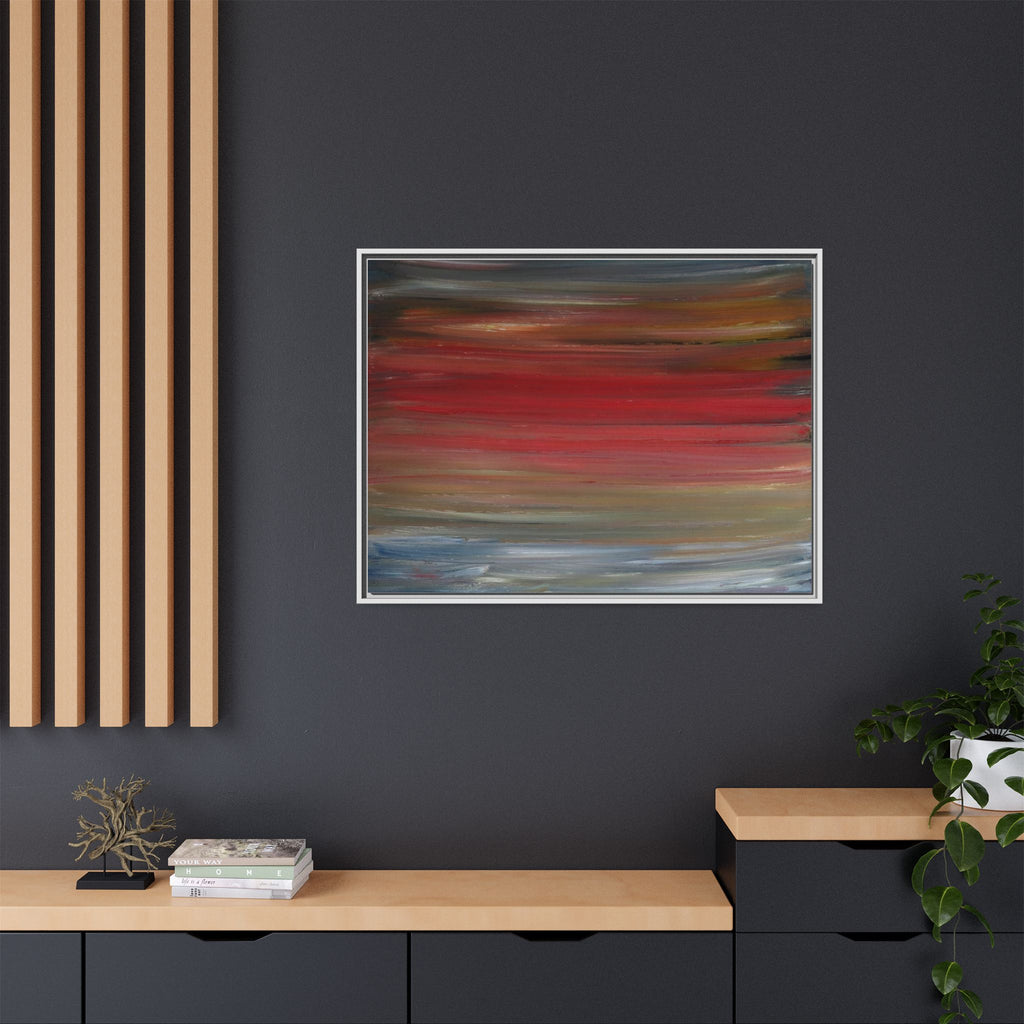 Misty morning by Norman Barrett Framed Matte Canvas Wall Art