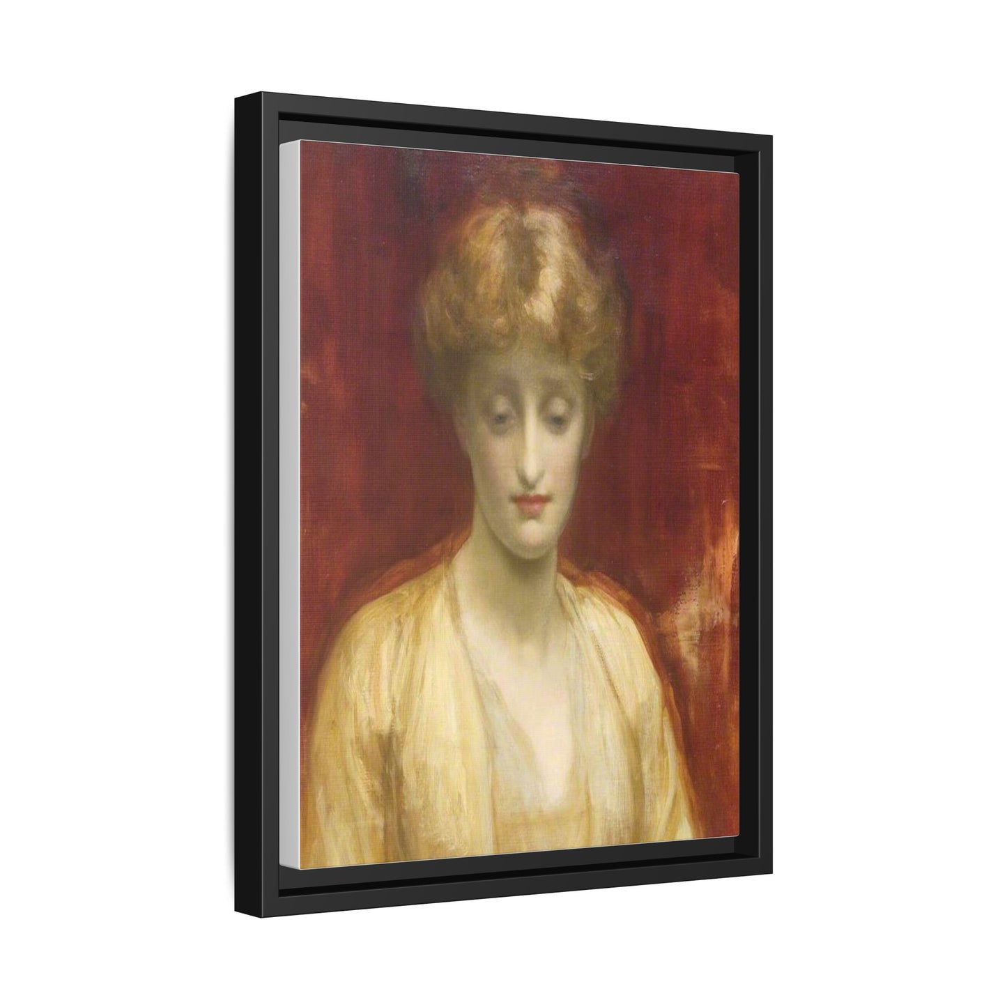 Mrs Williams by Lord Frederic Leighton Framed Matte Canvas Portrait Wall Art Print
