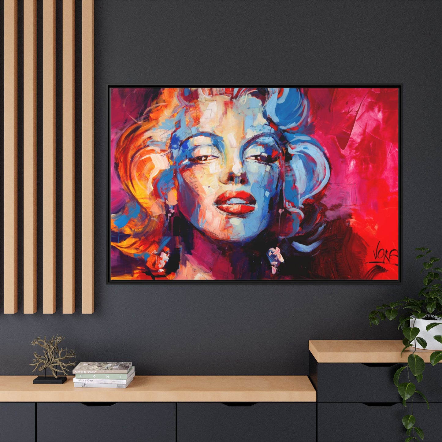 Marilyn Monroe attributed to Voke Matte Canvas Framed Wall Art