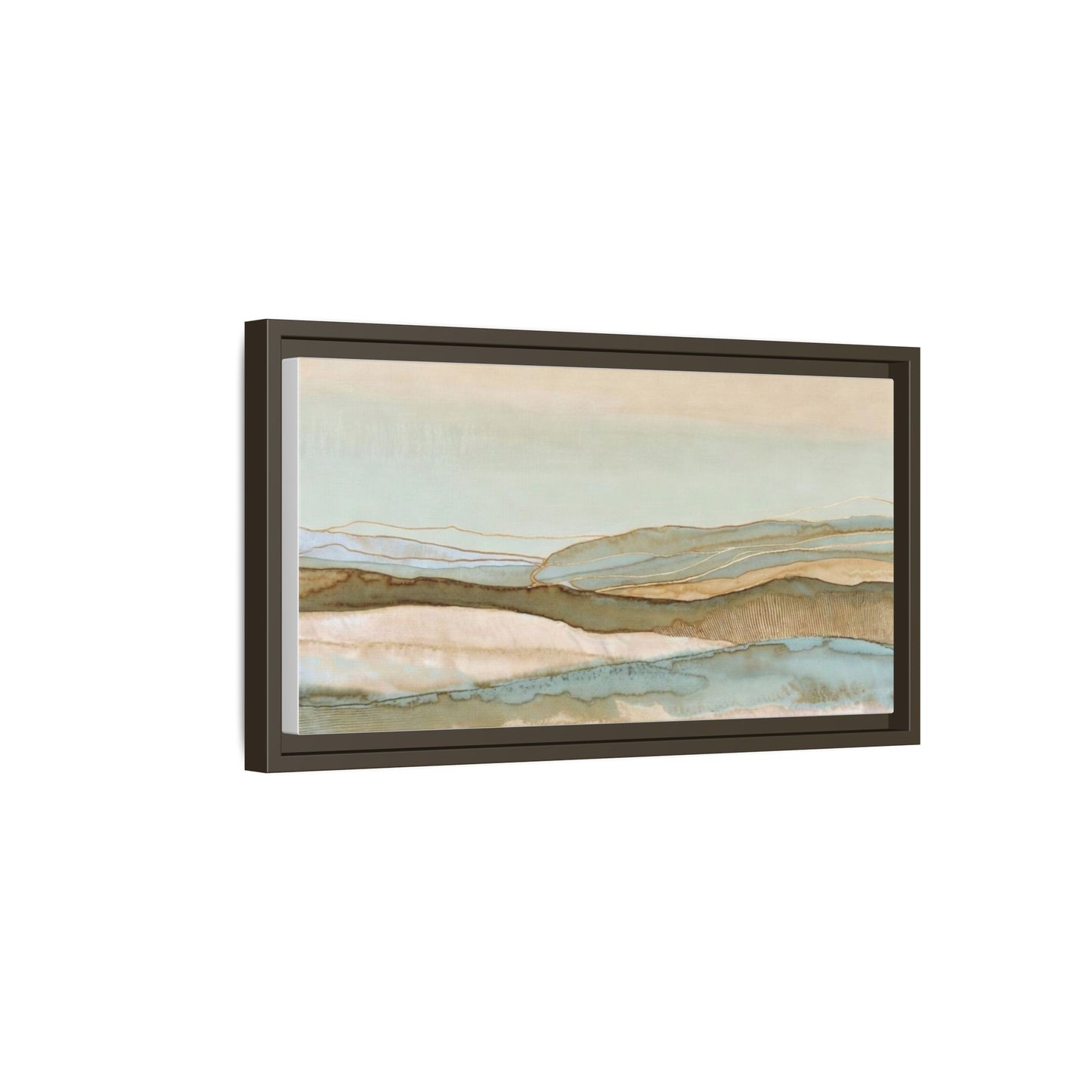 Framed Matte Canvas Coastal Abstract Landscape Wall Art