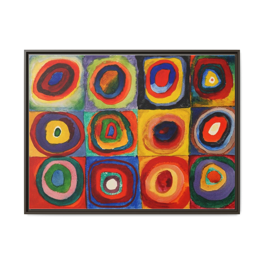 Colour Study, Squares with Concentric Circles by Vassily Kandinsky Framed Abstract Canvas Print
