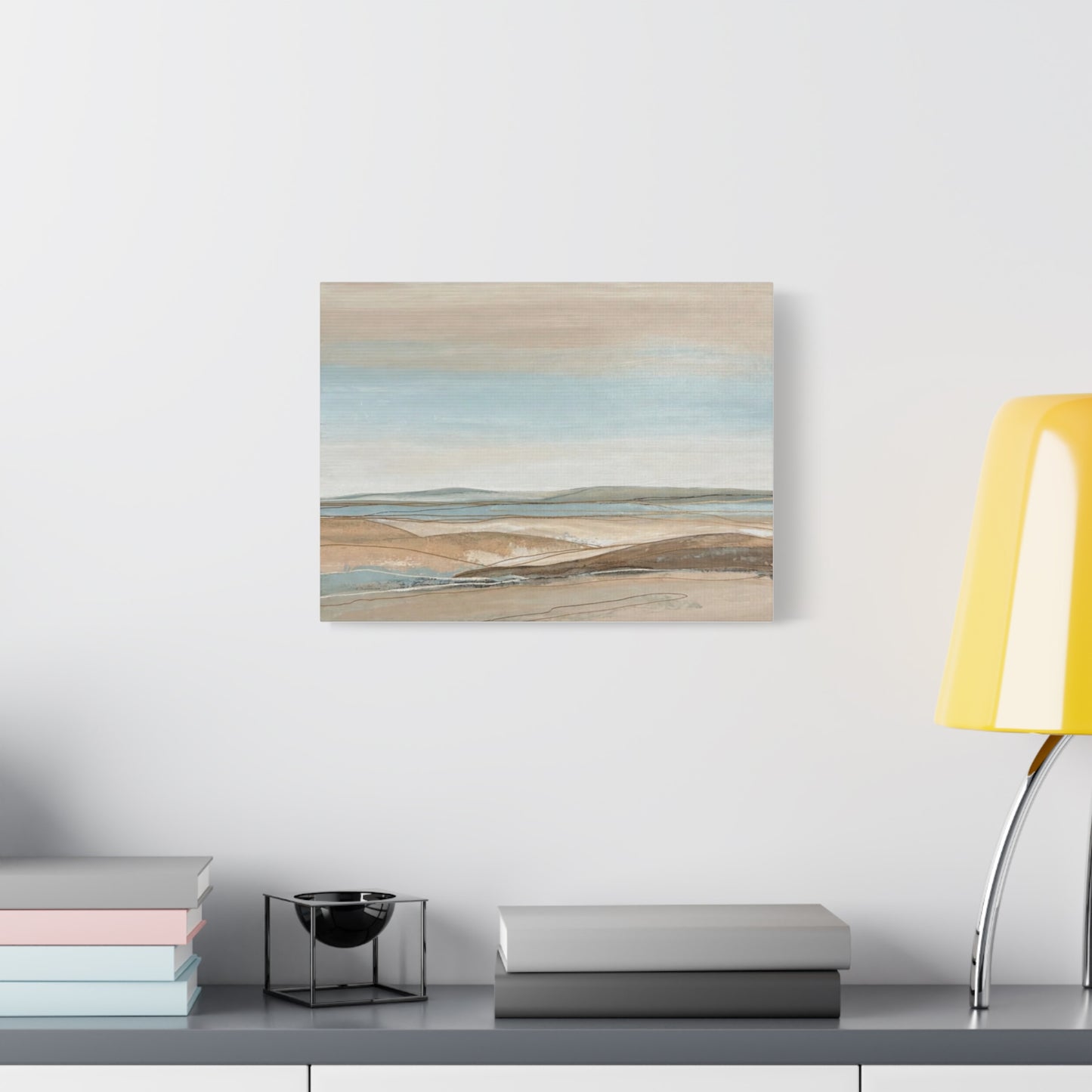 Coastal Pastel Landscape Canvas — Matte Stretched Wall Art