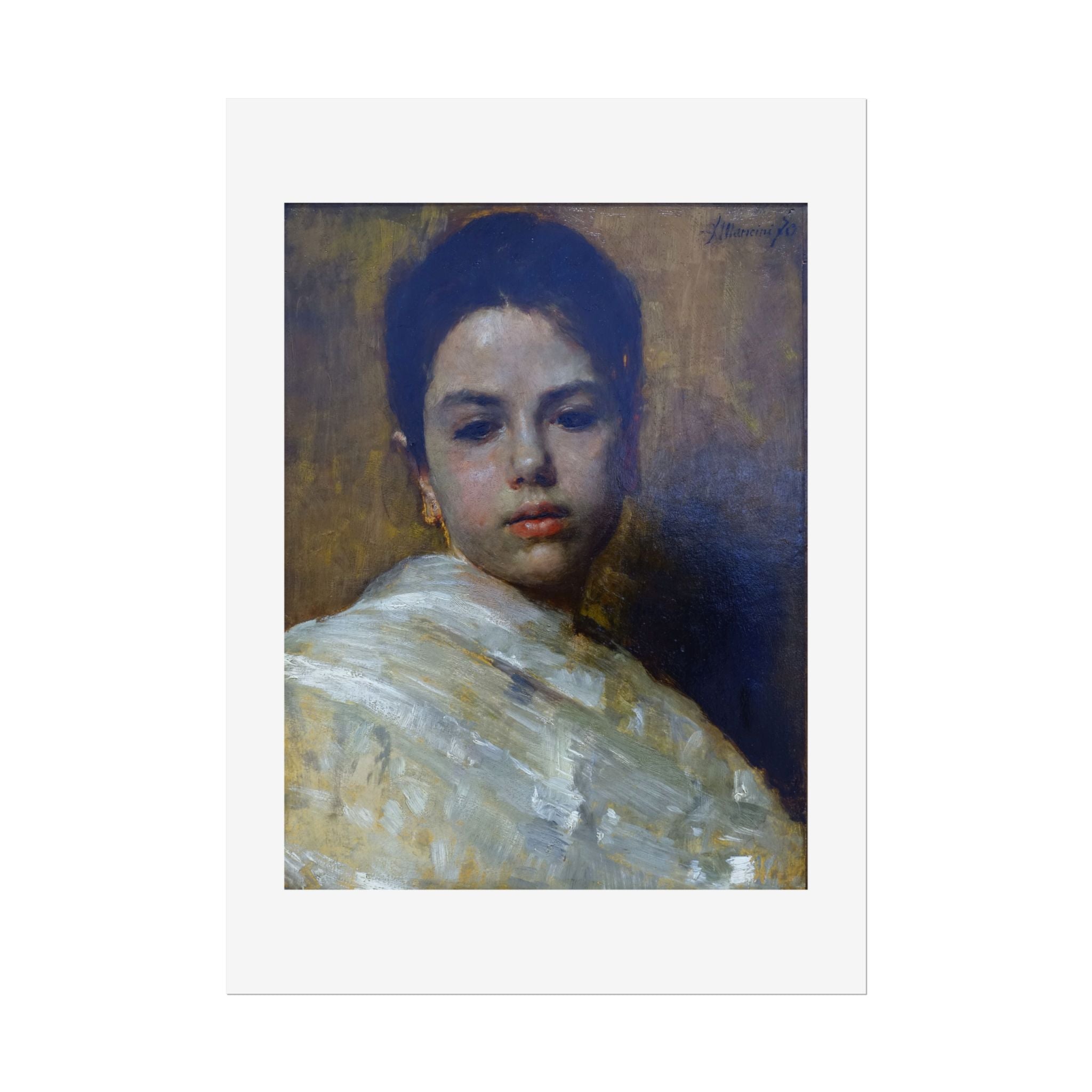 Carminella by Antonio Mancini Wall Art Print