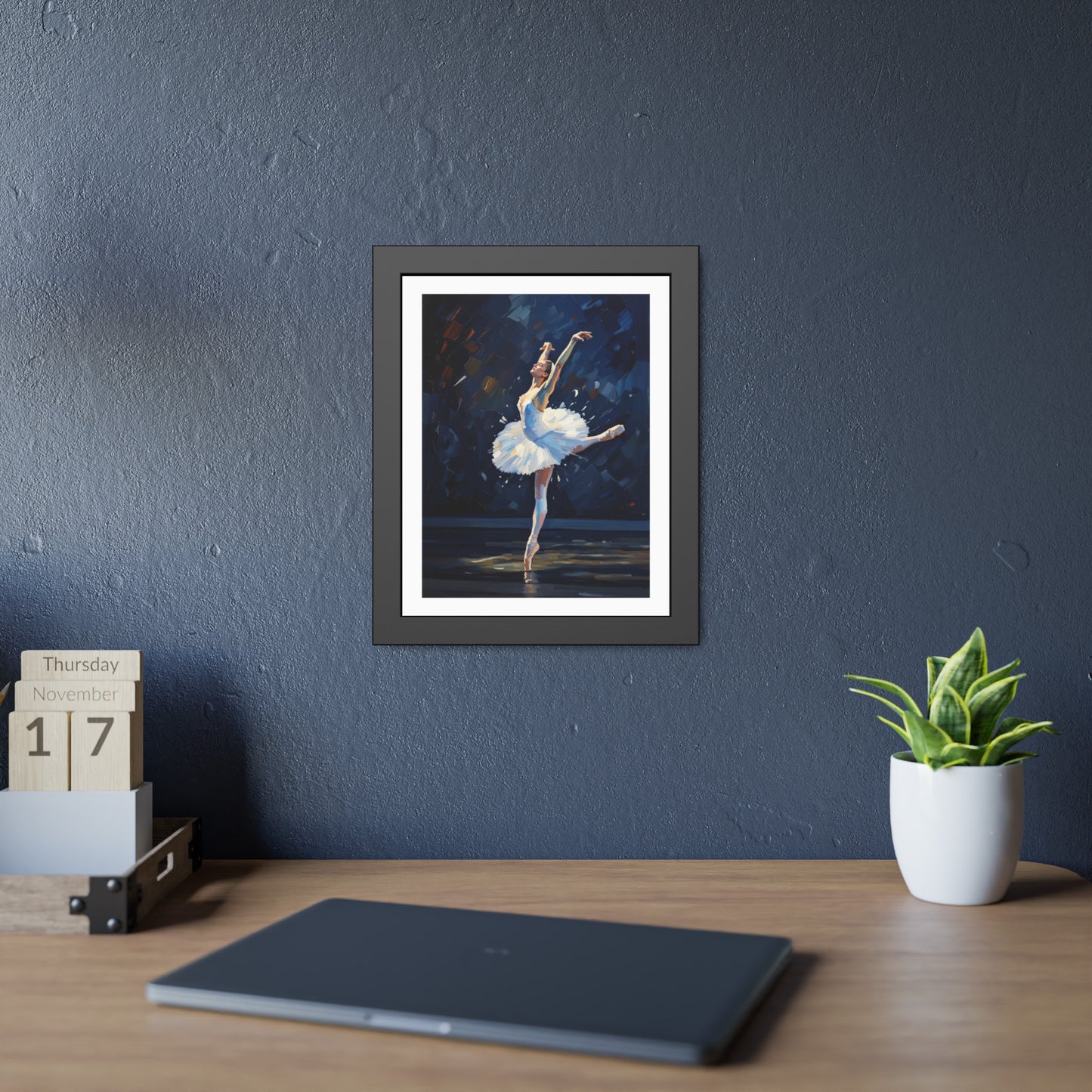 Ballet Dancer Framed Poster — Elegant Prima Ballerina Wall Art