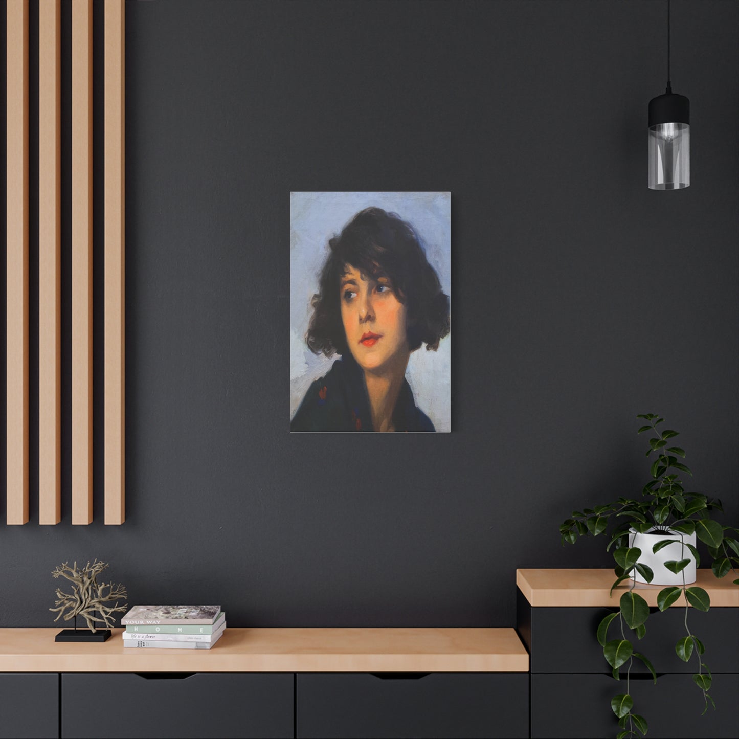 Mulher do chale verde (cropped) by Cyprien Eugene Boulet Matte Canvas Print — Stretched Wall Art