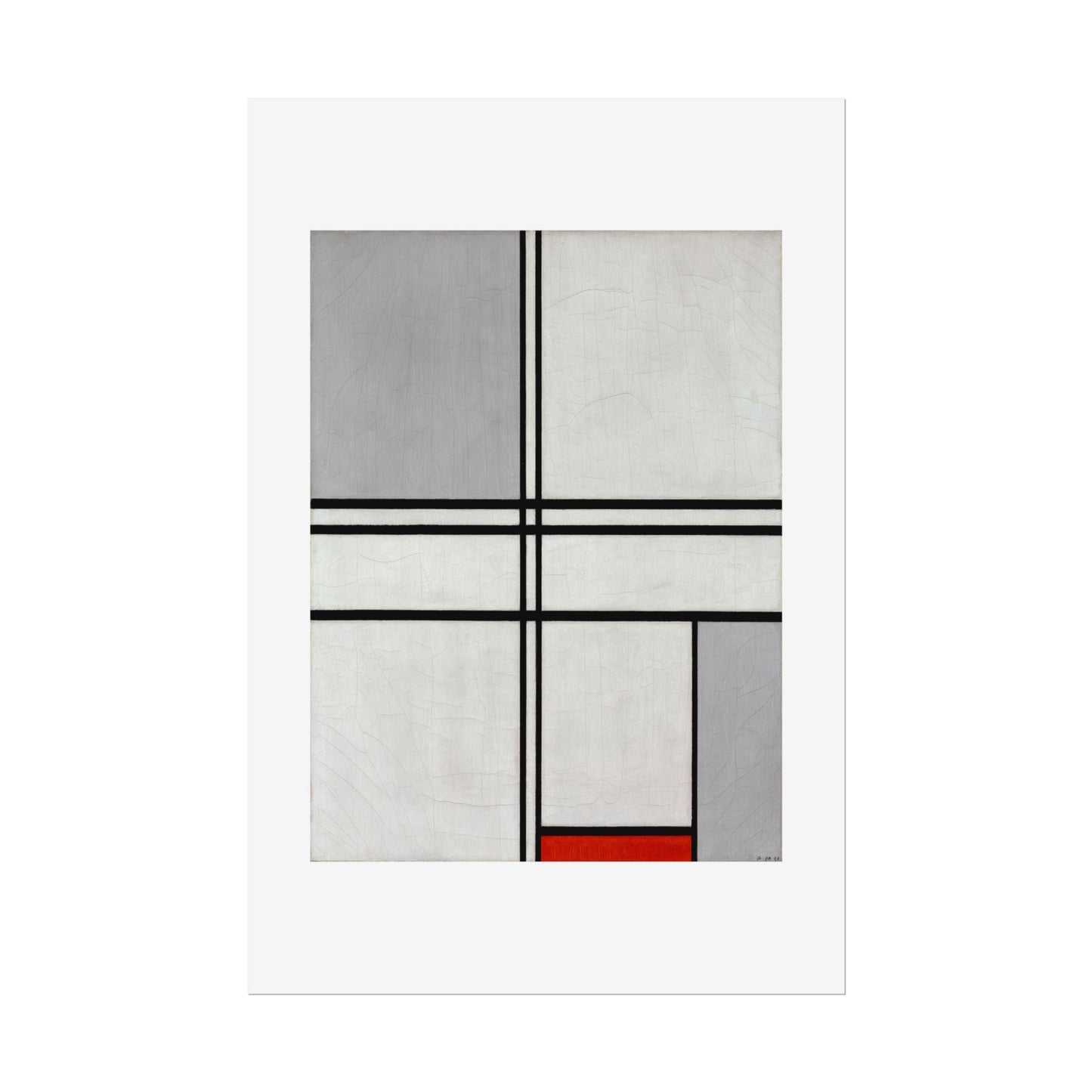 Composition (No. 1) by Piet Mondrian Abstract  Wall Art Print