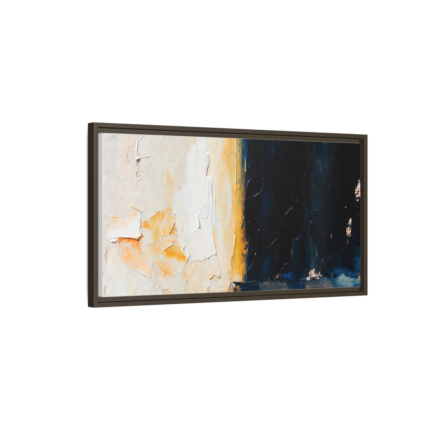 Abstract Coastal Texture Framed Canvas Art — Matte Multi-Color Wall Print