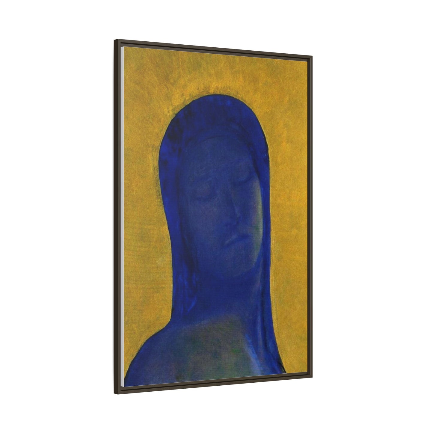 Closed Eyes by Odilon Redon Framed Matte Canvas Wall Art Print