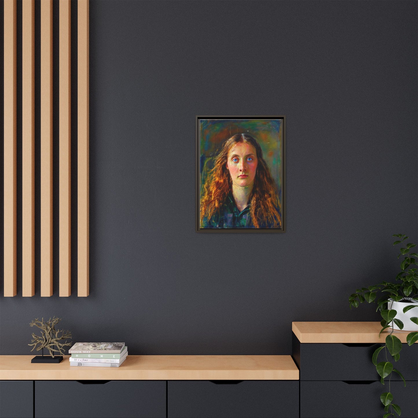 Framed Matte Canvas Print — Vintage Portrait Art