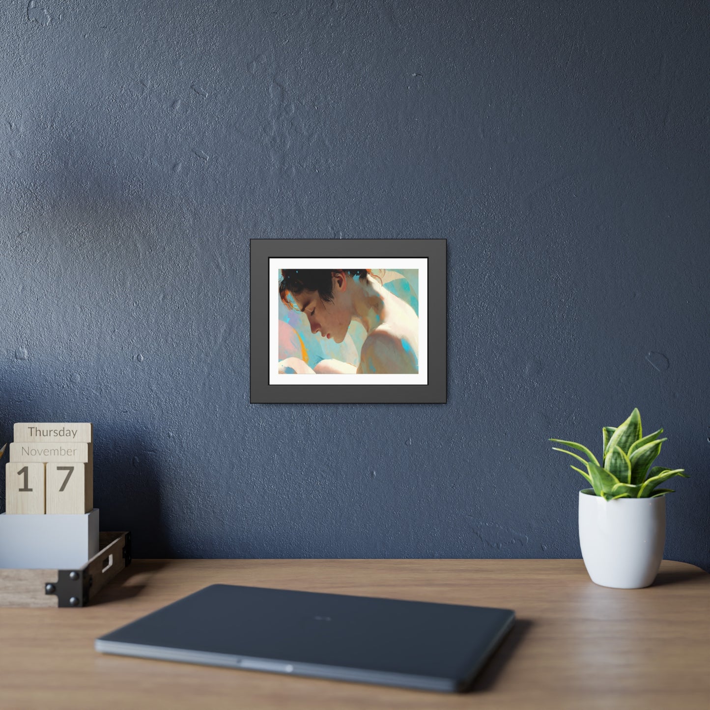 Framed Art Poster — Serene Portrait Print for Home Decor