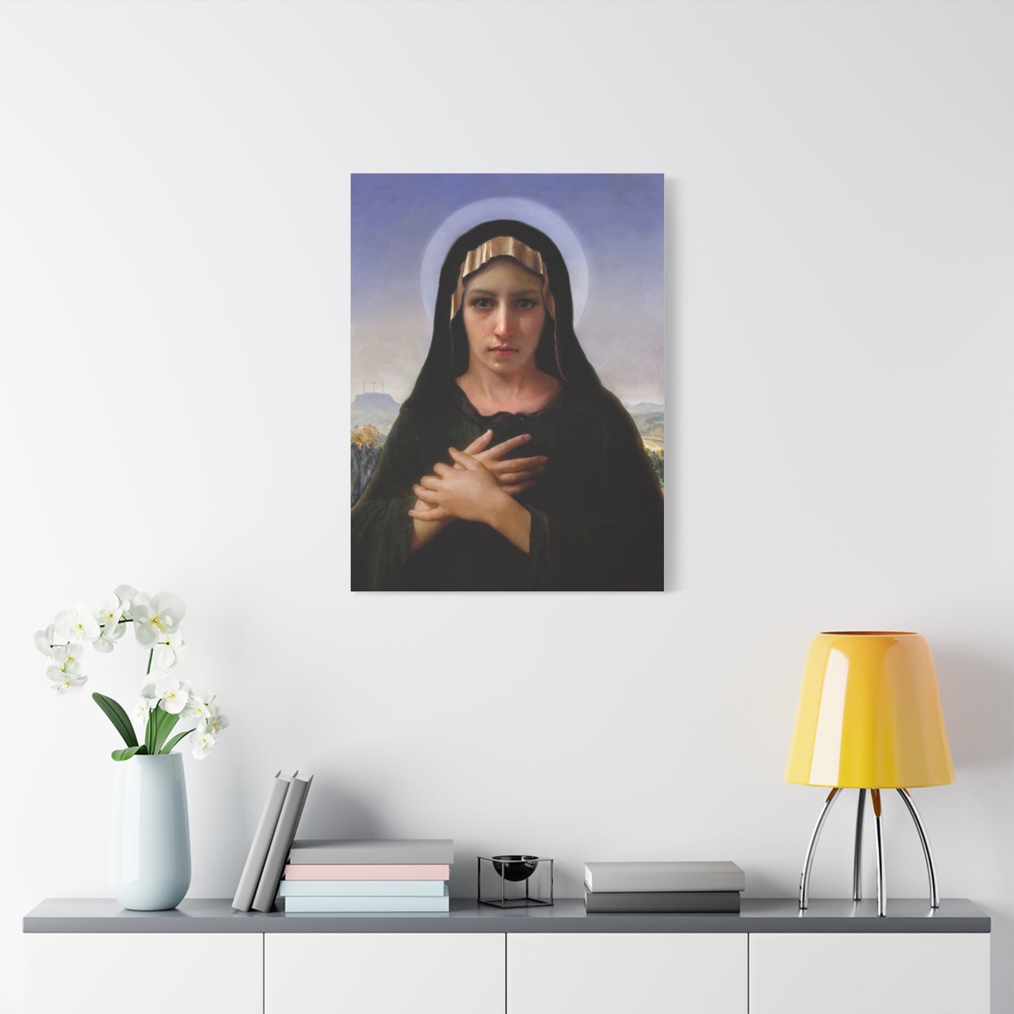 Virgo Solitudinis by William Adolphe Bouguereau Matte Canvas Print Wall Art