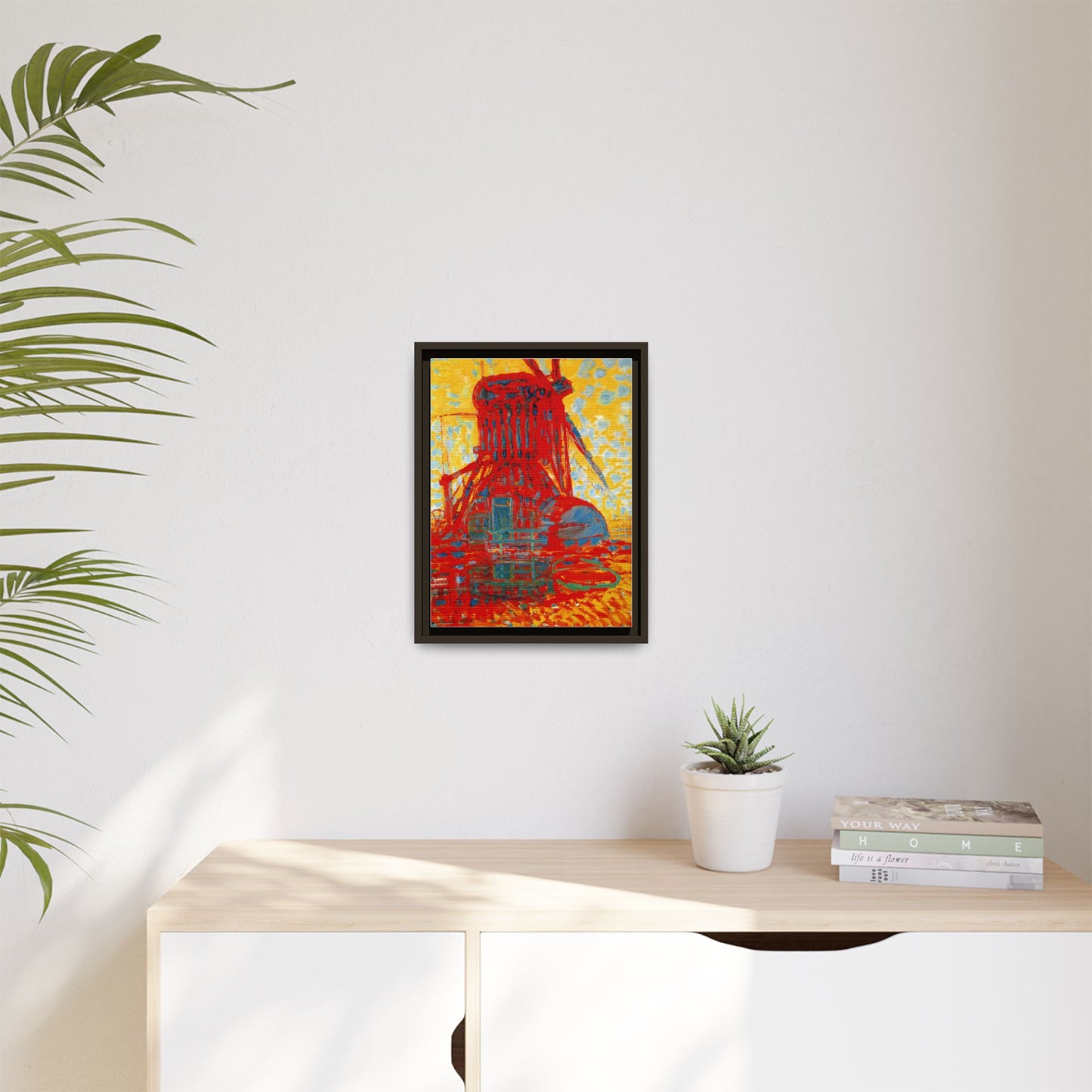 Mill by Sunlight by Piet Mondrian Matte Framed Canvas Wall Art Print
