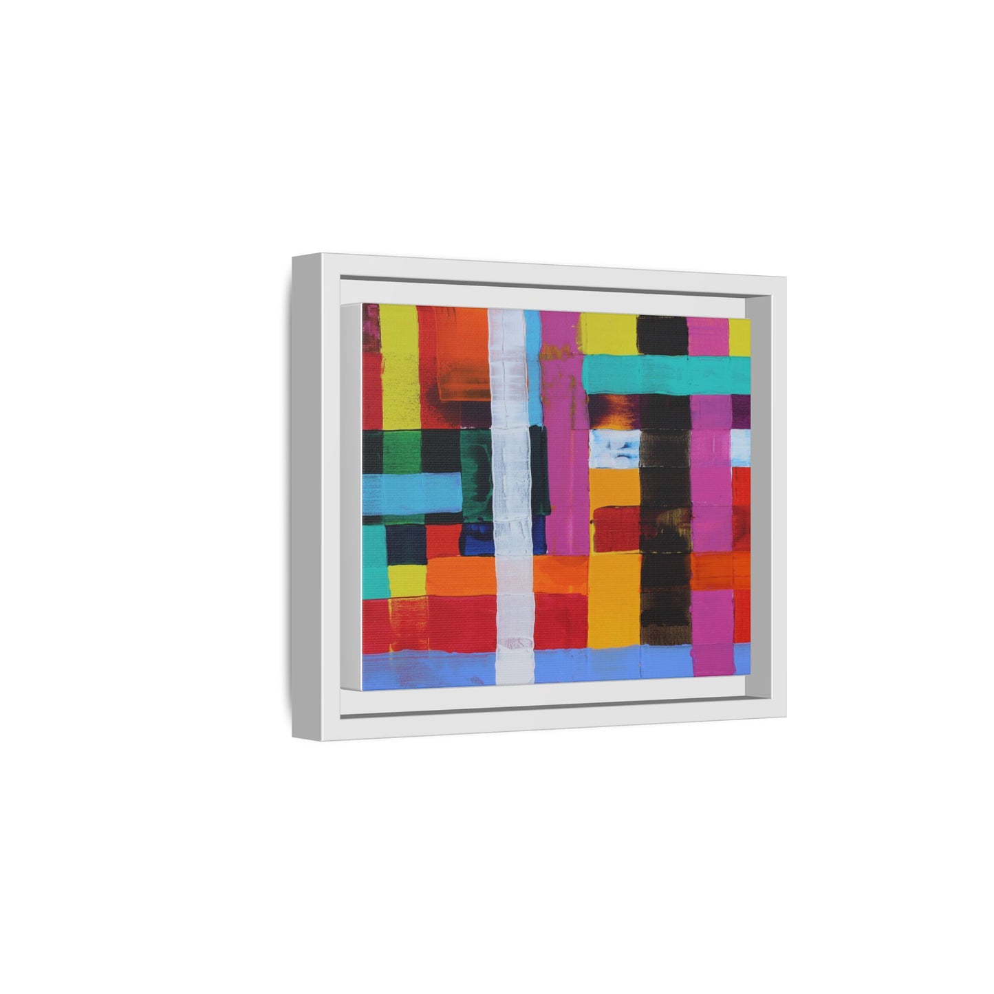 Farbfeld Malerei (Acryl) by Unknown Artist Matte Framed Canvas Wall Art Print