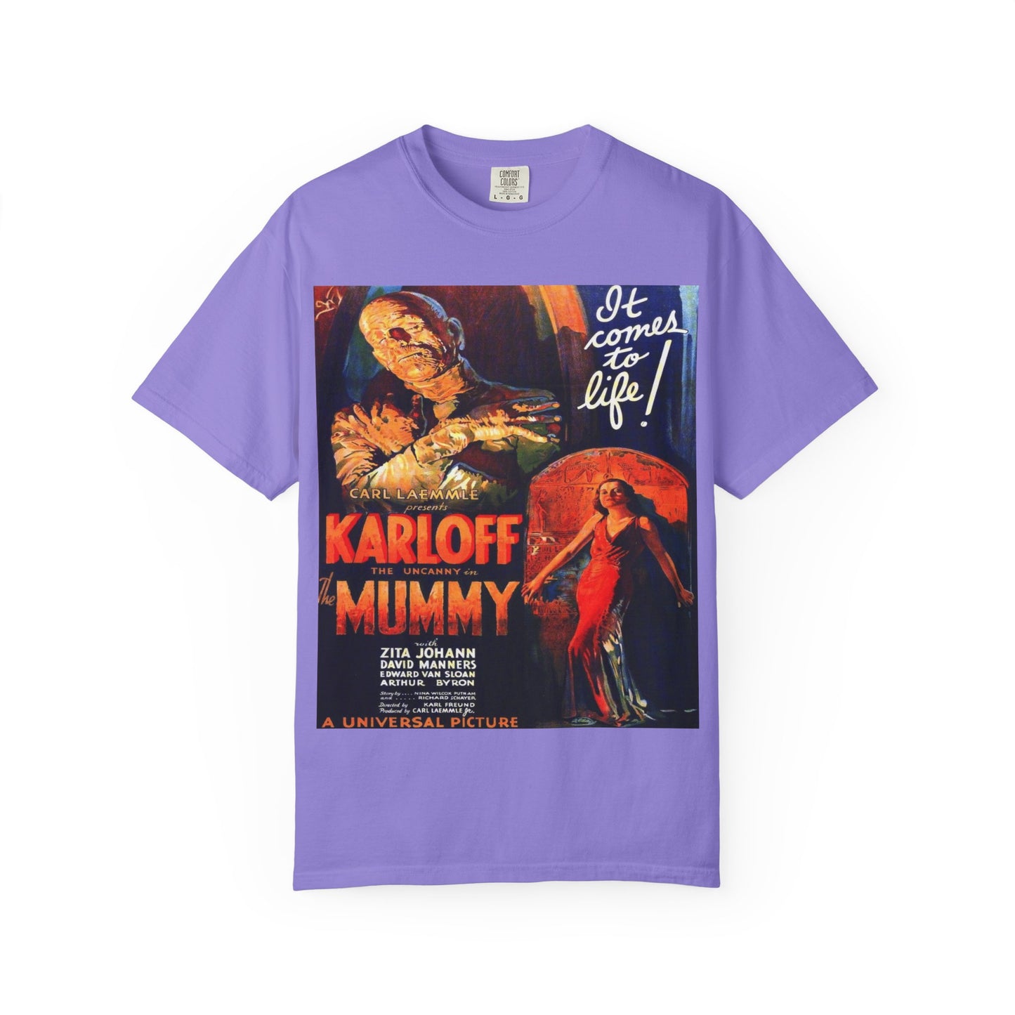 Mummy Movie Poster T‑Shirt — Vintage Karloff Horror Graphic Tee