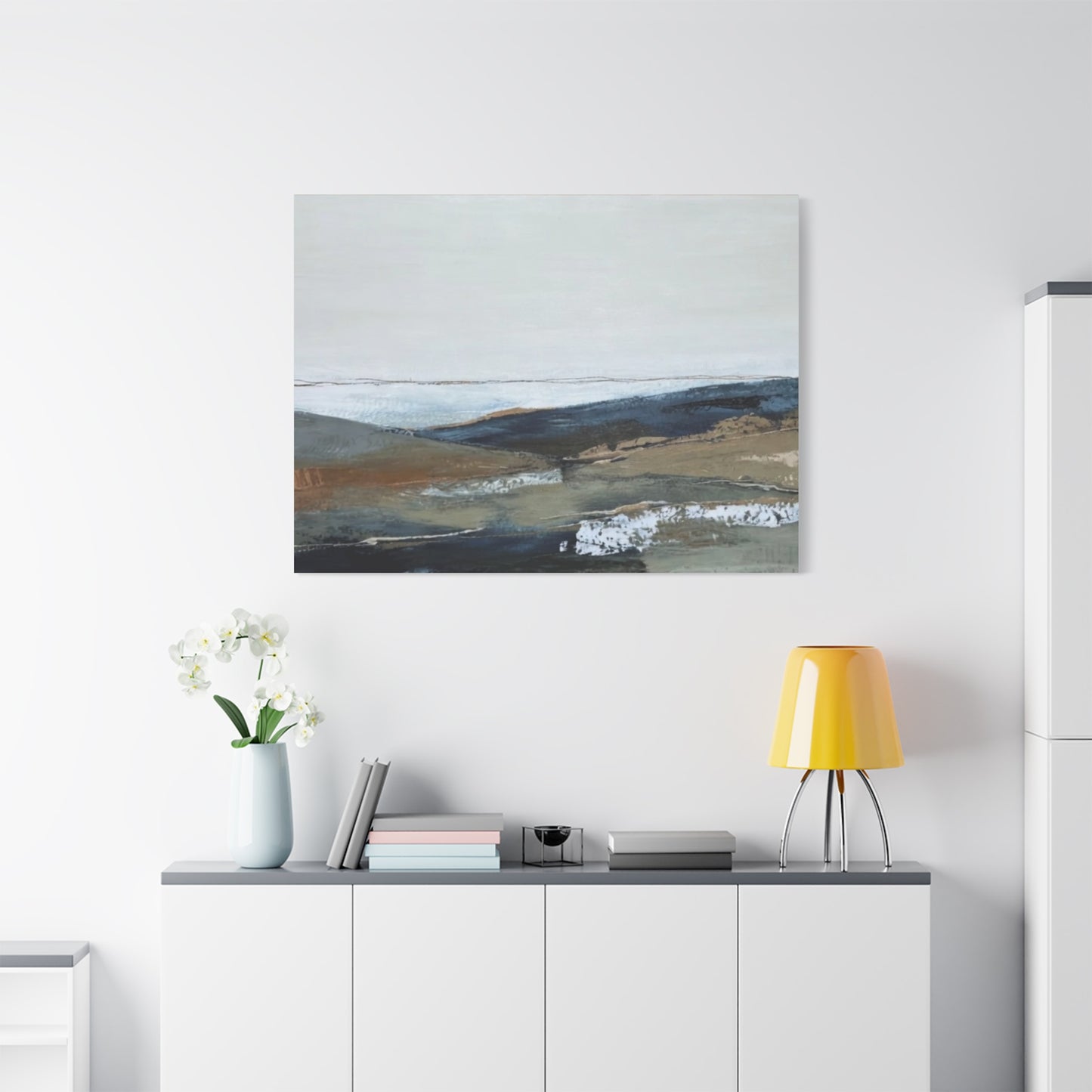 Abstract Coastal Landscape Canvas — Stretched Matte Wall Art
