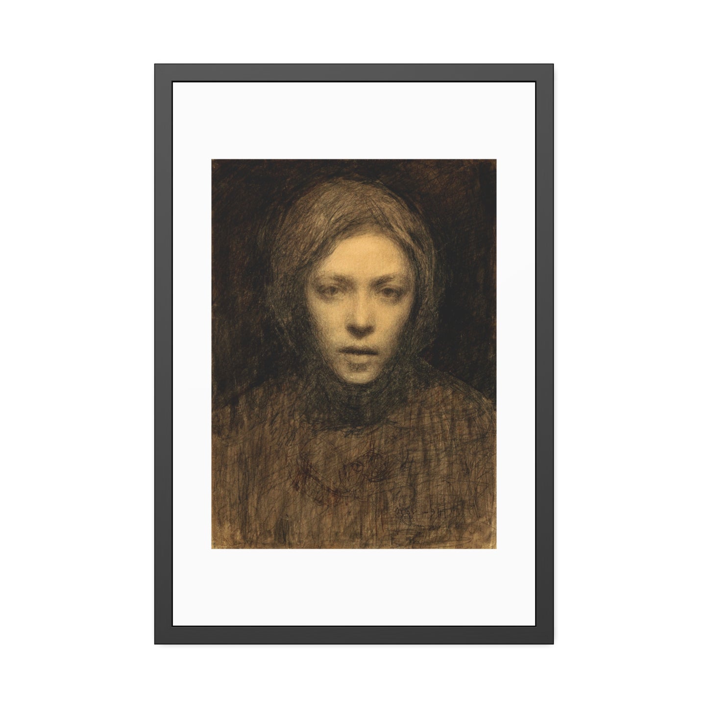 self-portrait by Ellen Thesleff Framed Art Wall Art Print