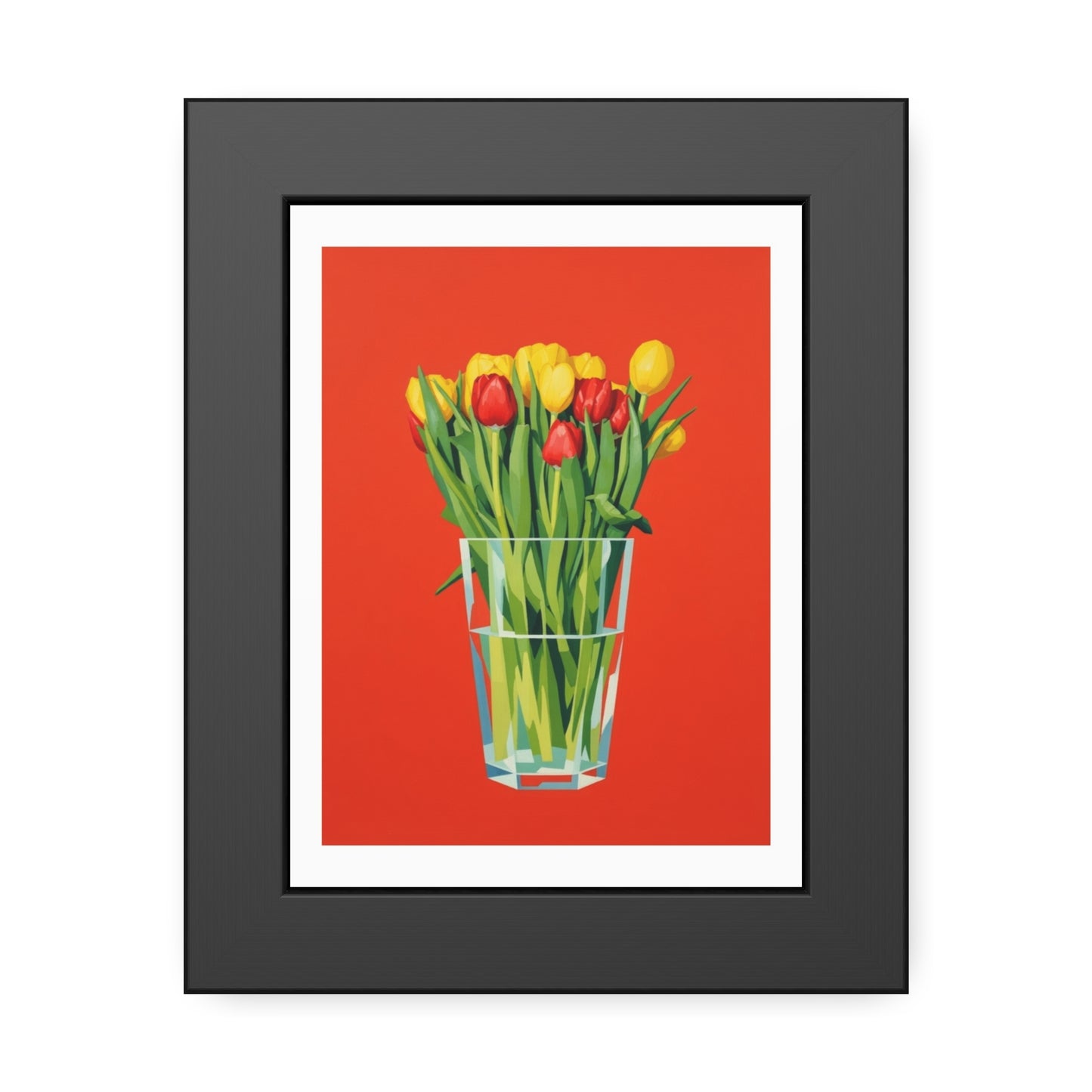 Tulip Bouquet Framed Poster — Bright Floral Wall Art