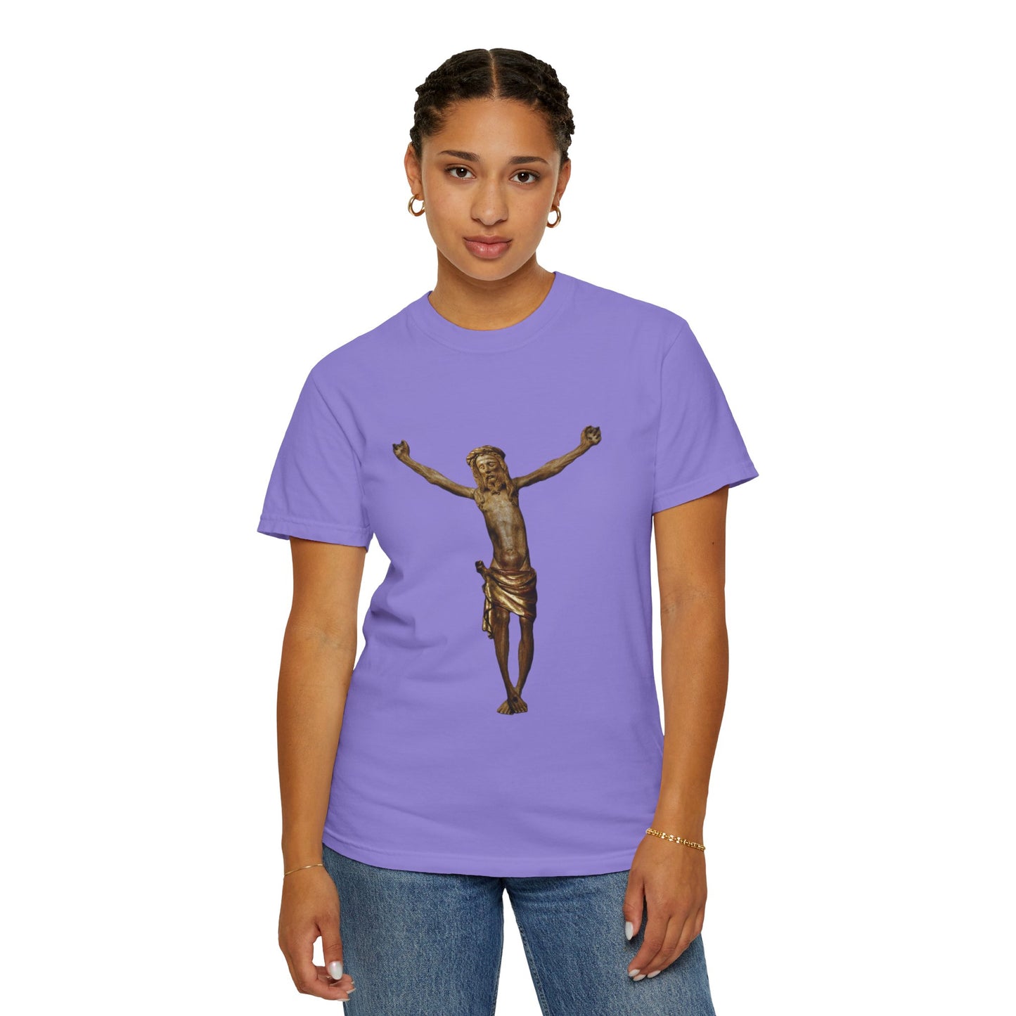 Unisex Christ on the cross Garment-Dyed T-shirt