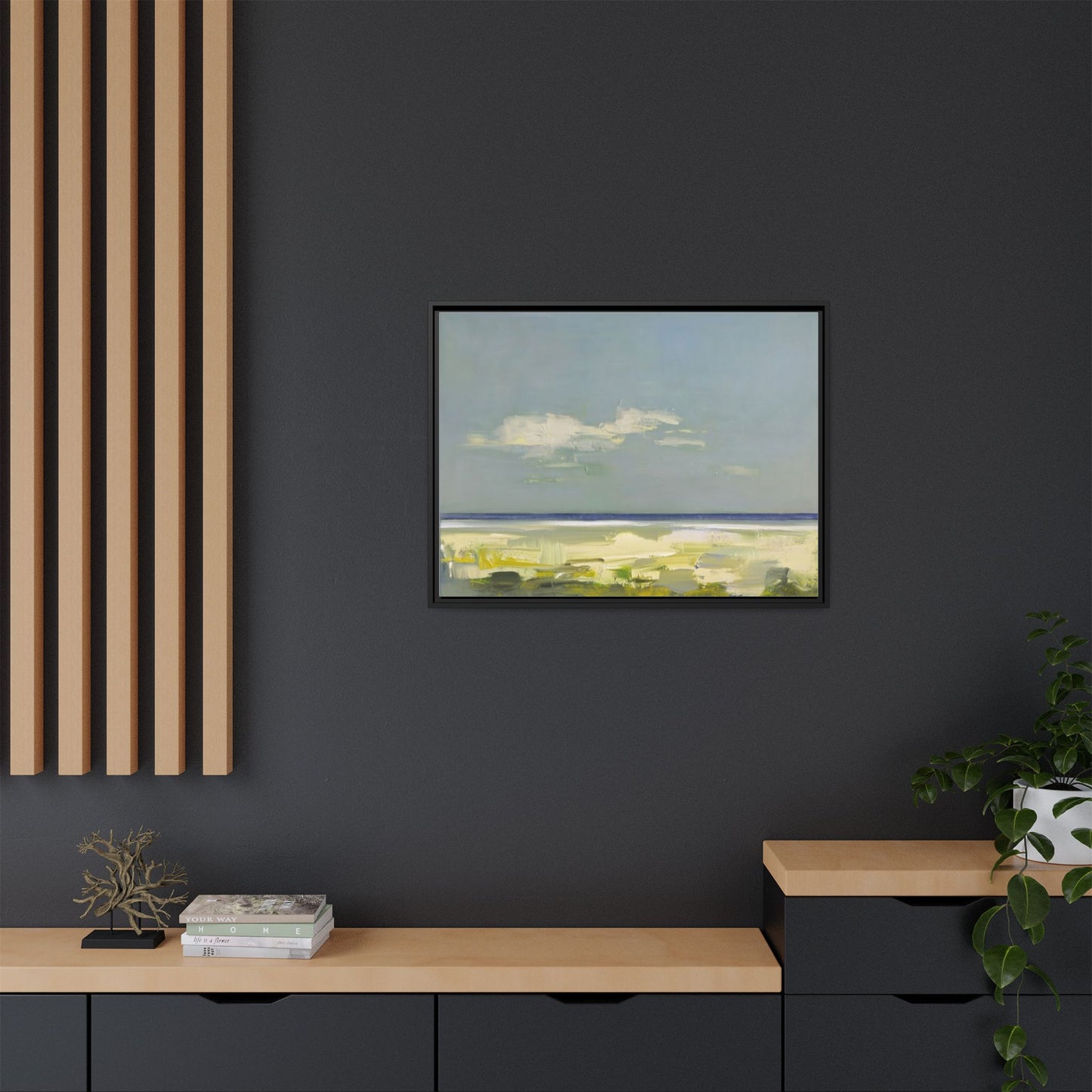 Coastal Calm Matte Canvas Framed Wall Art