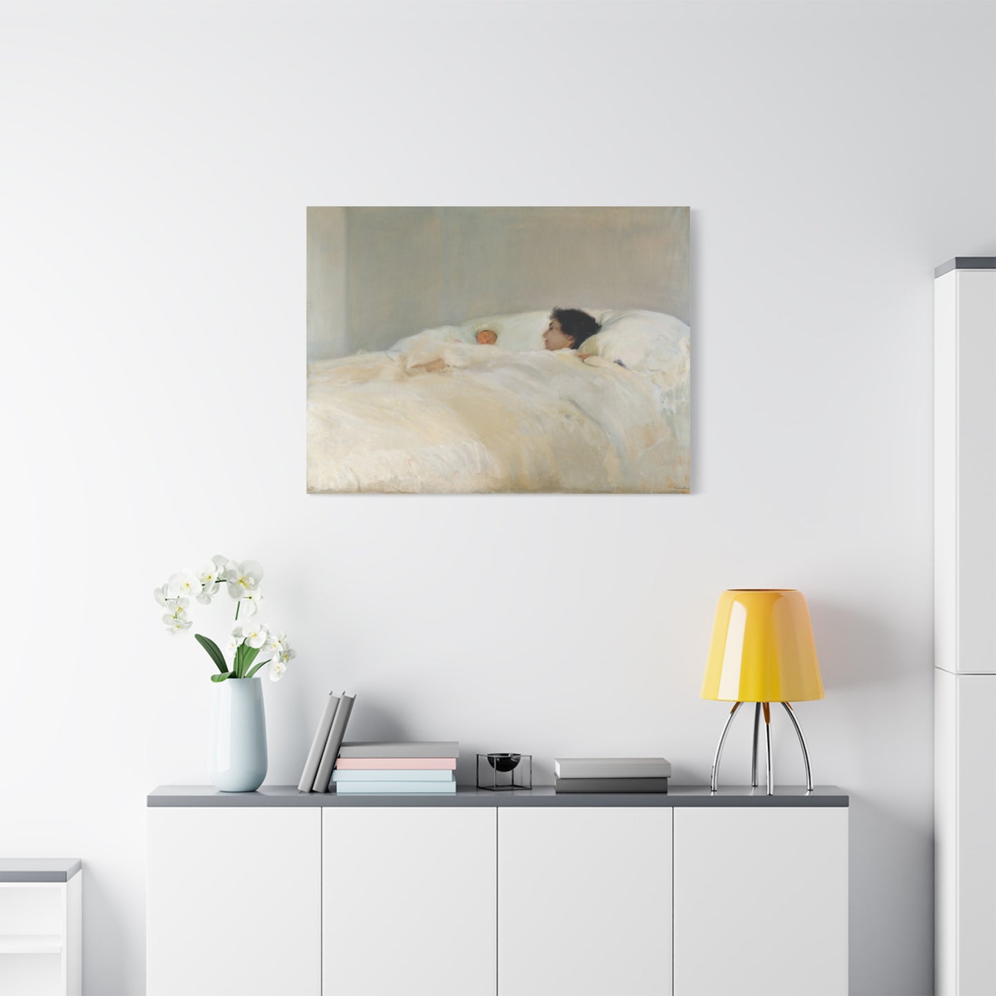 Mother by Joaquin Sorolla y Bastida Art Canvas Print — Serene Nursery Wall Decor