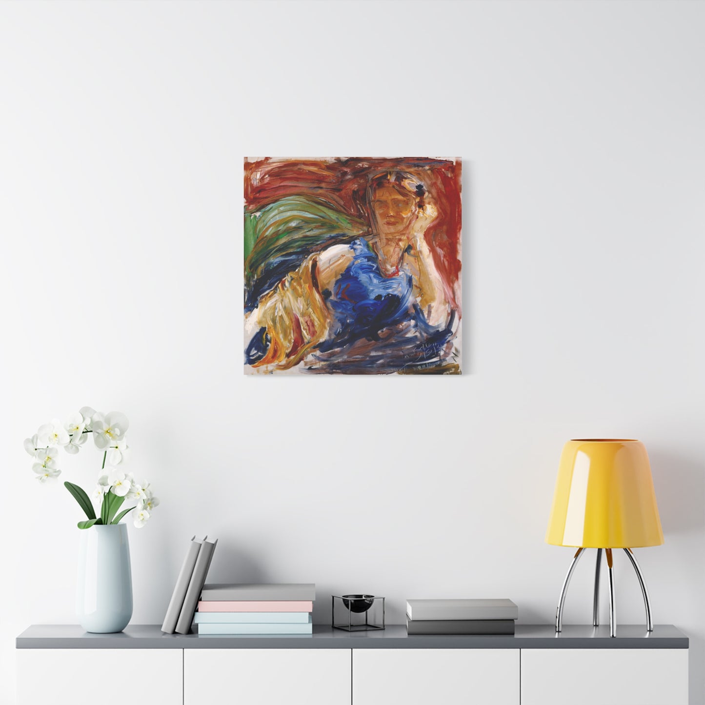 Portrait of hyllis Sjostrom by Akseli Gallen-Kallela Canvas Wall Art Print